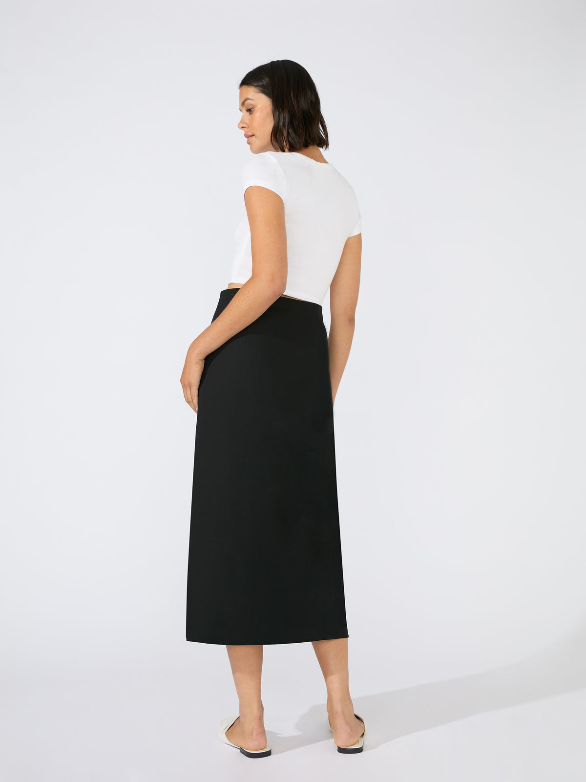 Petite Black Zip Detail Utility Skirt
