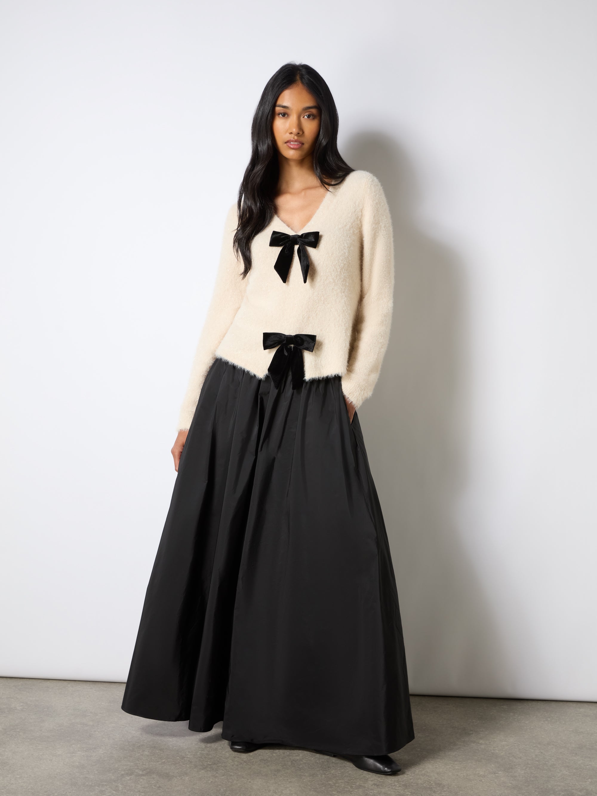 Petite maxi black skirt top