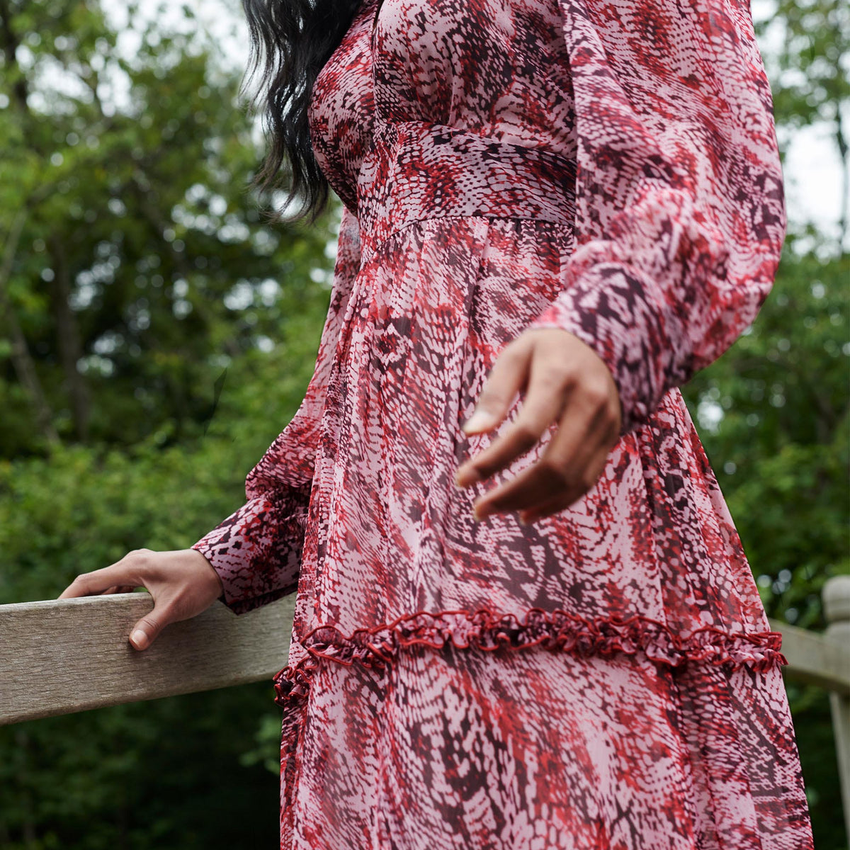 Maxi Dress Pink Snakeskin Dress Vintage Y2k Beautiful Pink/brown