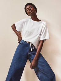White Ultimate Pure Cotton Cropped Tee