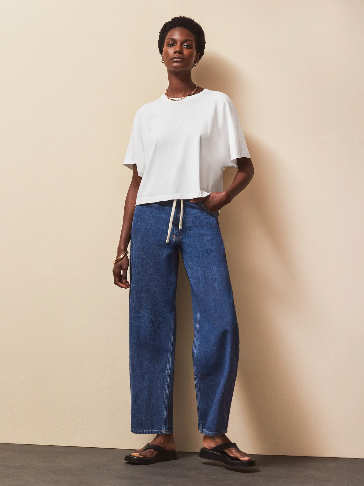 White Ultimate Pure Cotton Cropped Tee