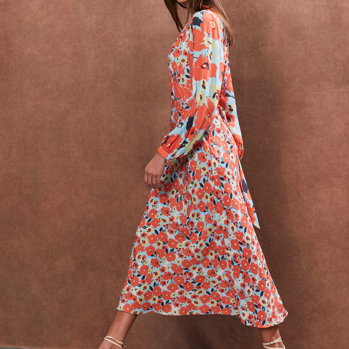 Poppy Print Tie Back Tea Dress – Ro&Zo