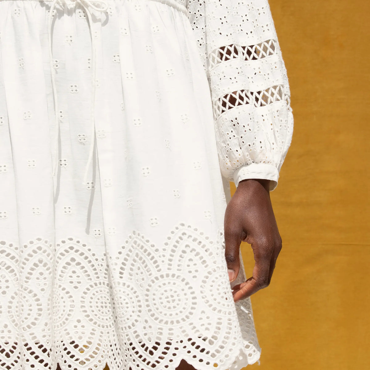 Ivory Mix Broderie Smock Dress – Ro&Zo