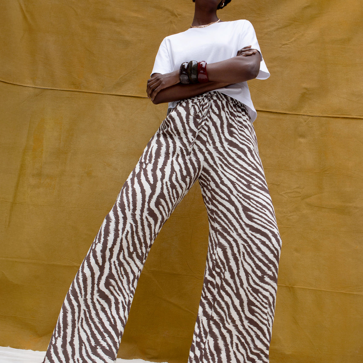 Zebra Print Trousers Adult Rocker Costume