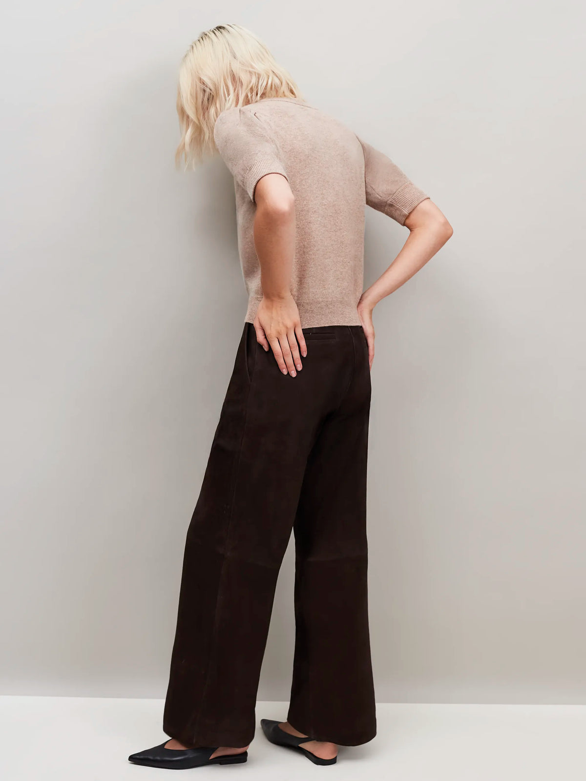 Cappuccino Knit Jumper with Cashmere and Wool