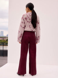 Berry Cord Wide Leg Trousers