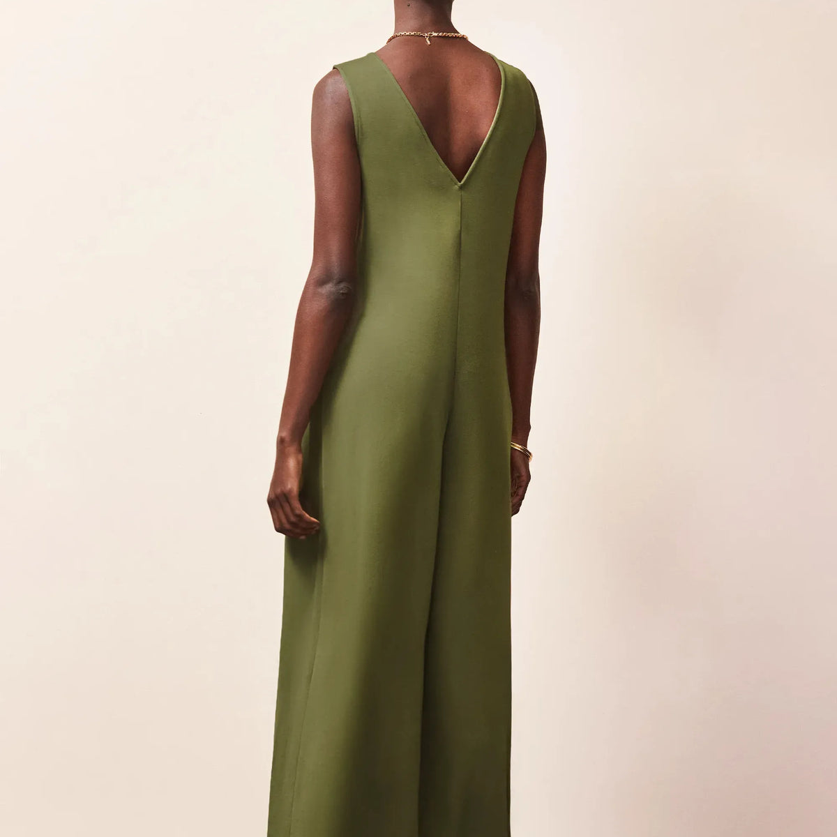Olive Jersey V Neck Jumpsuit – Ro&Zo