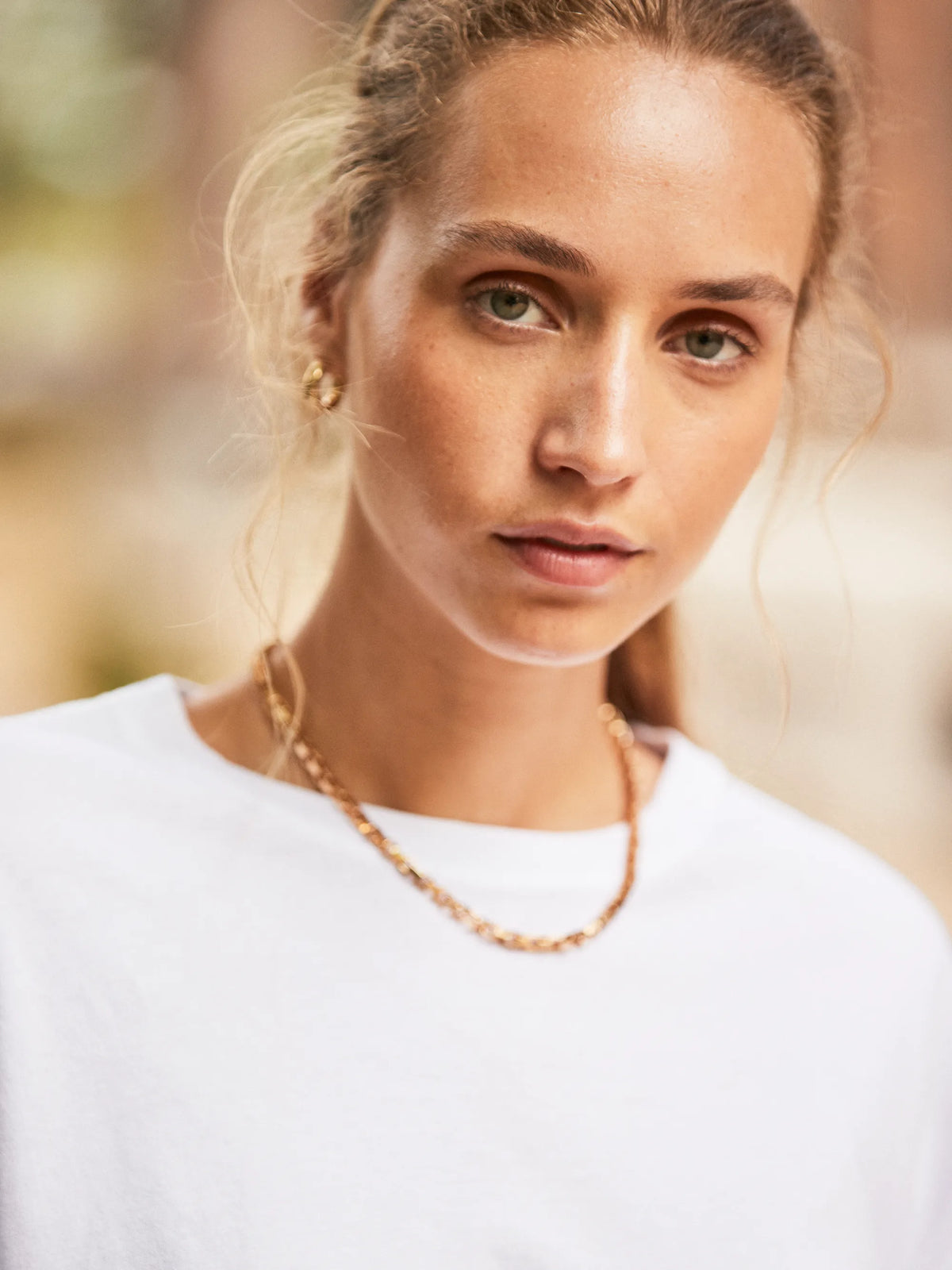 White Long-Sleeved Organic Cotton T-Shirt