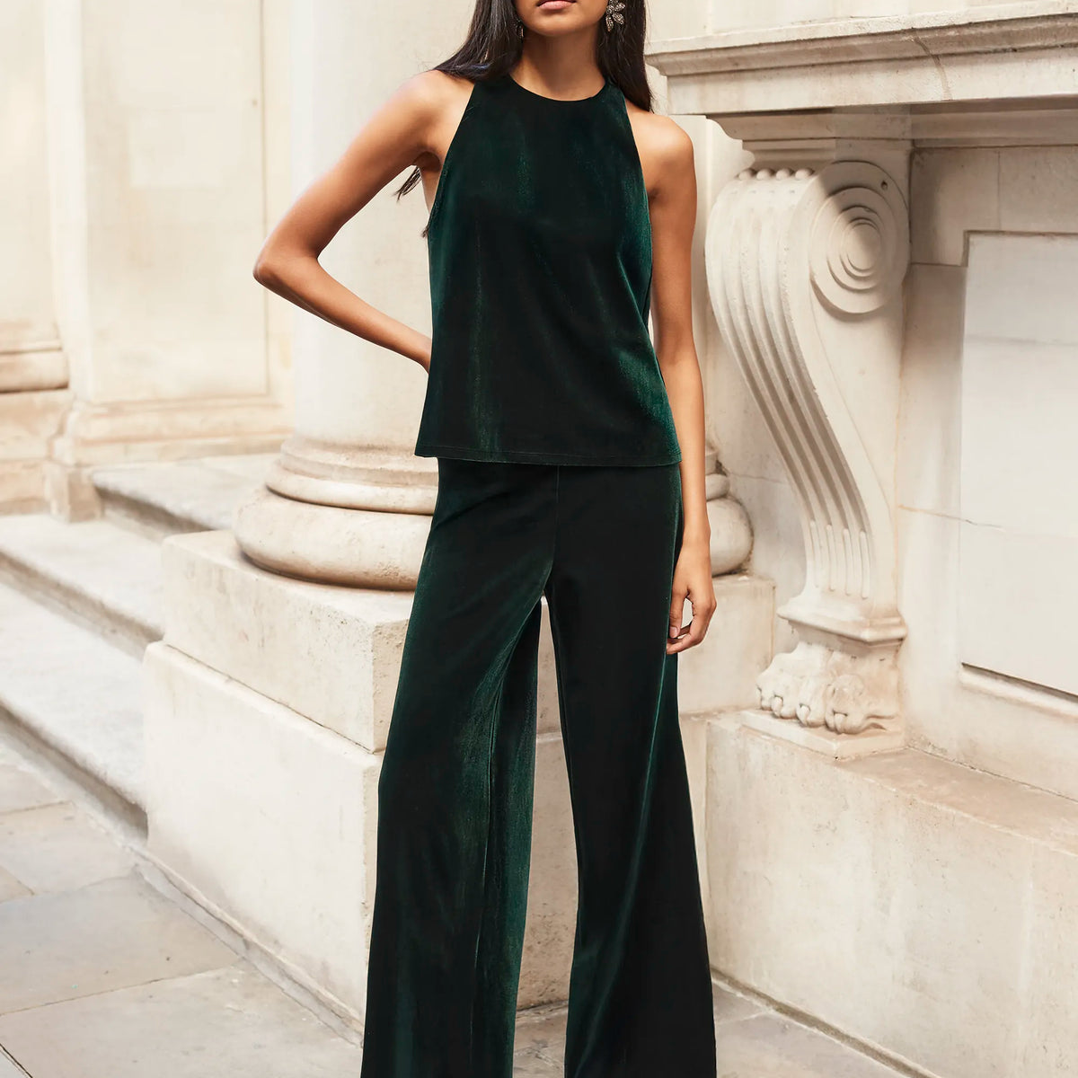Clover - Tender Shoots Green Velour Pants