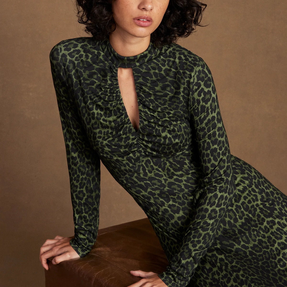 Green Animal Print Keyhole Dress – Ro&Zo