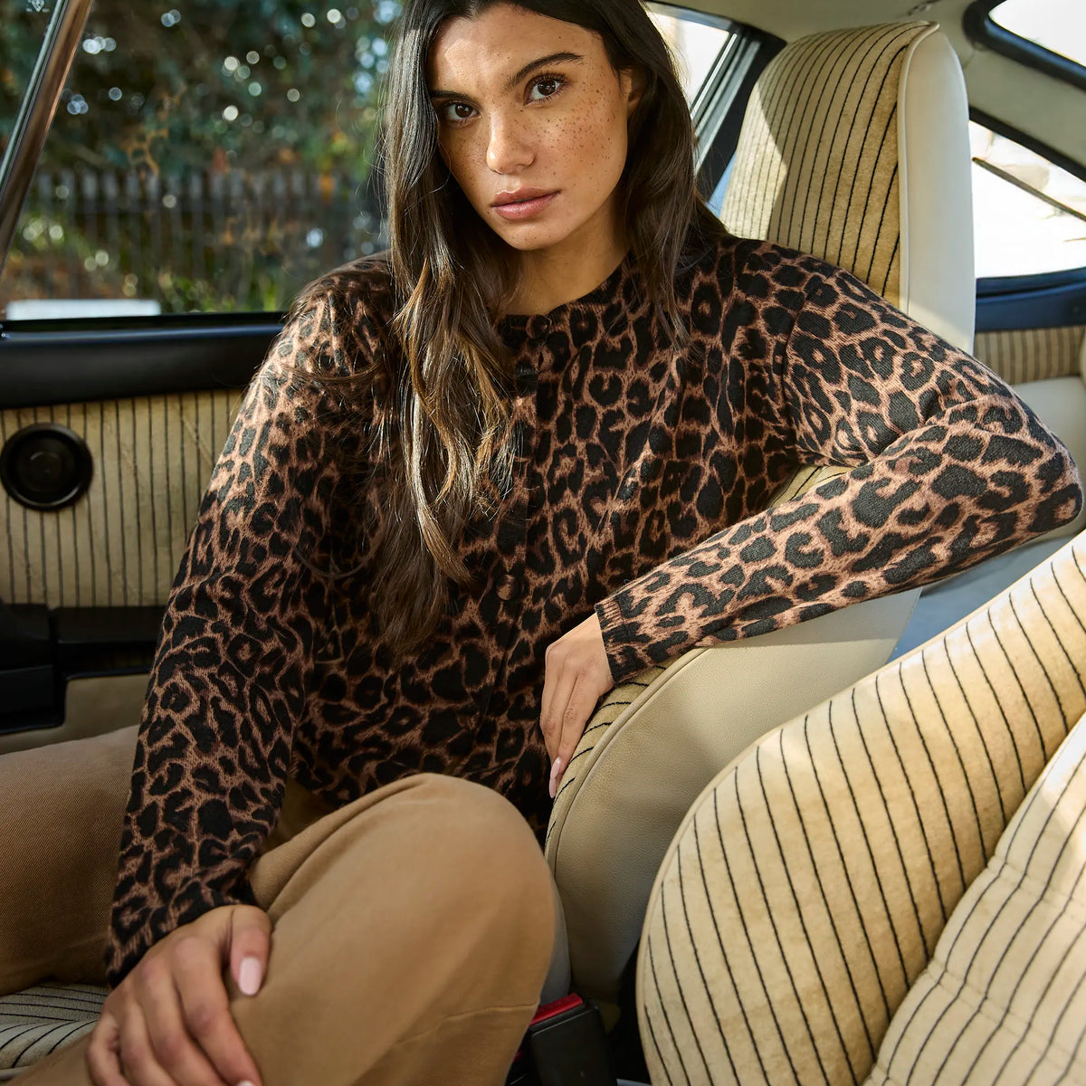 Leopard-Print Cotton And Cashmere-Blend Cardigan – Ro&Zo