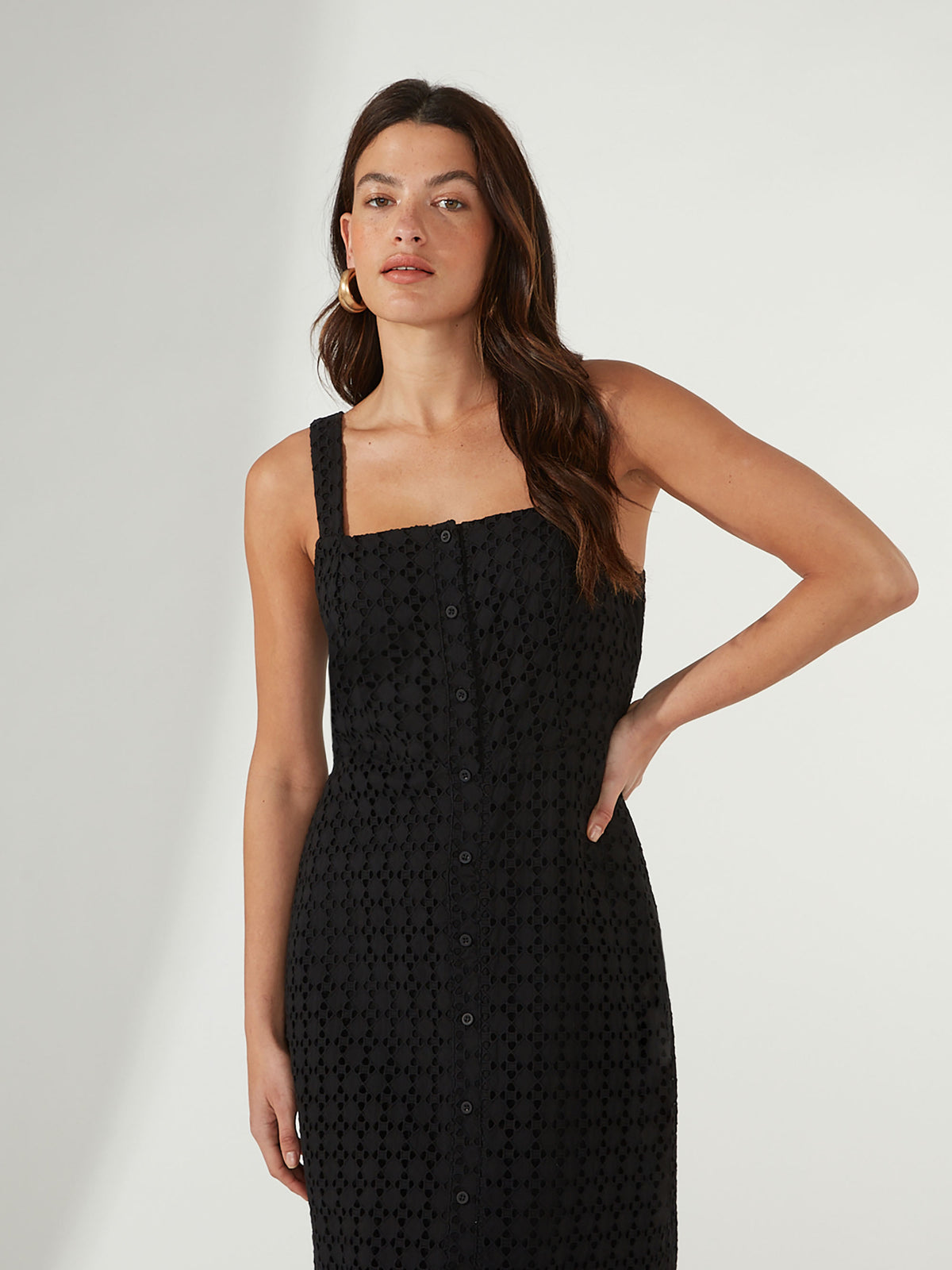 Strappy Broderie Anglaise Dress