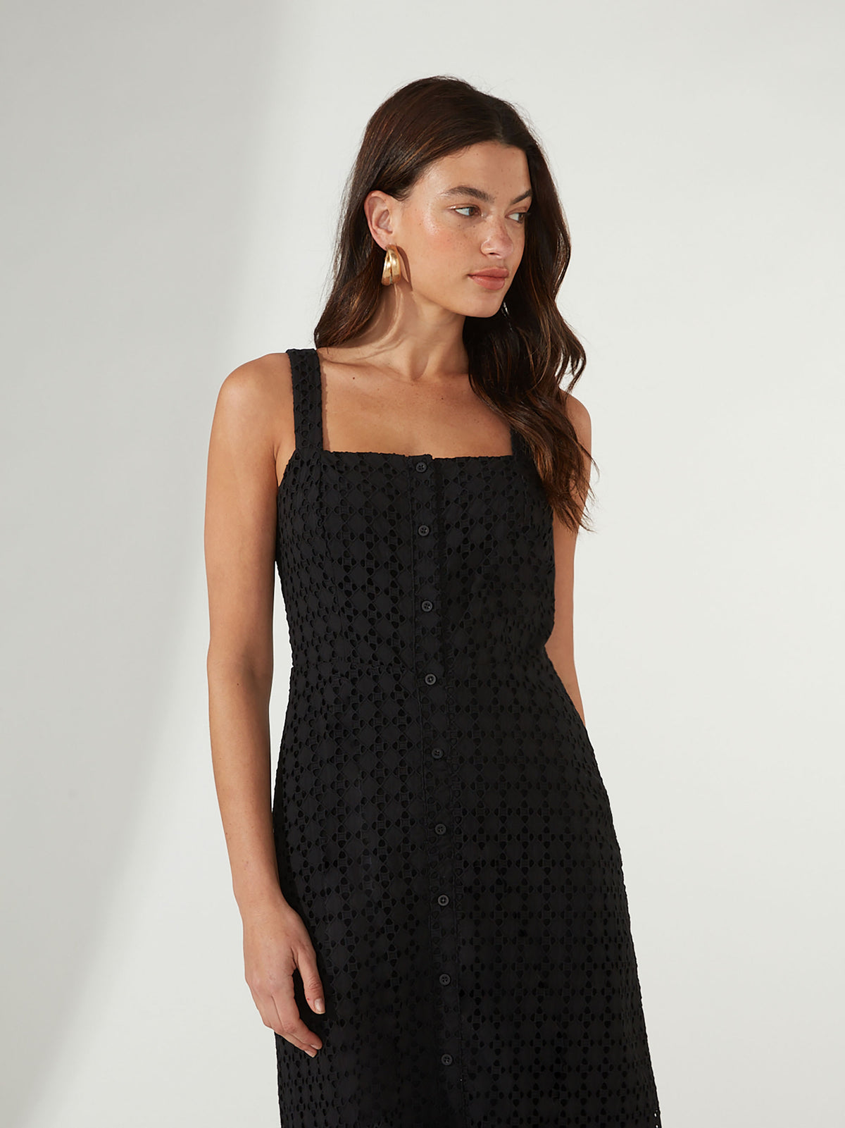 Strappy Broderie Anglaise Dress