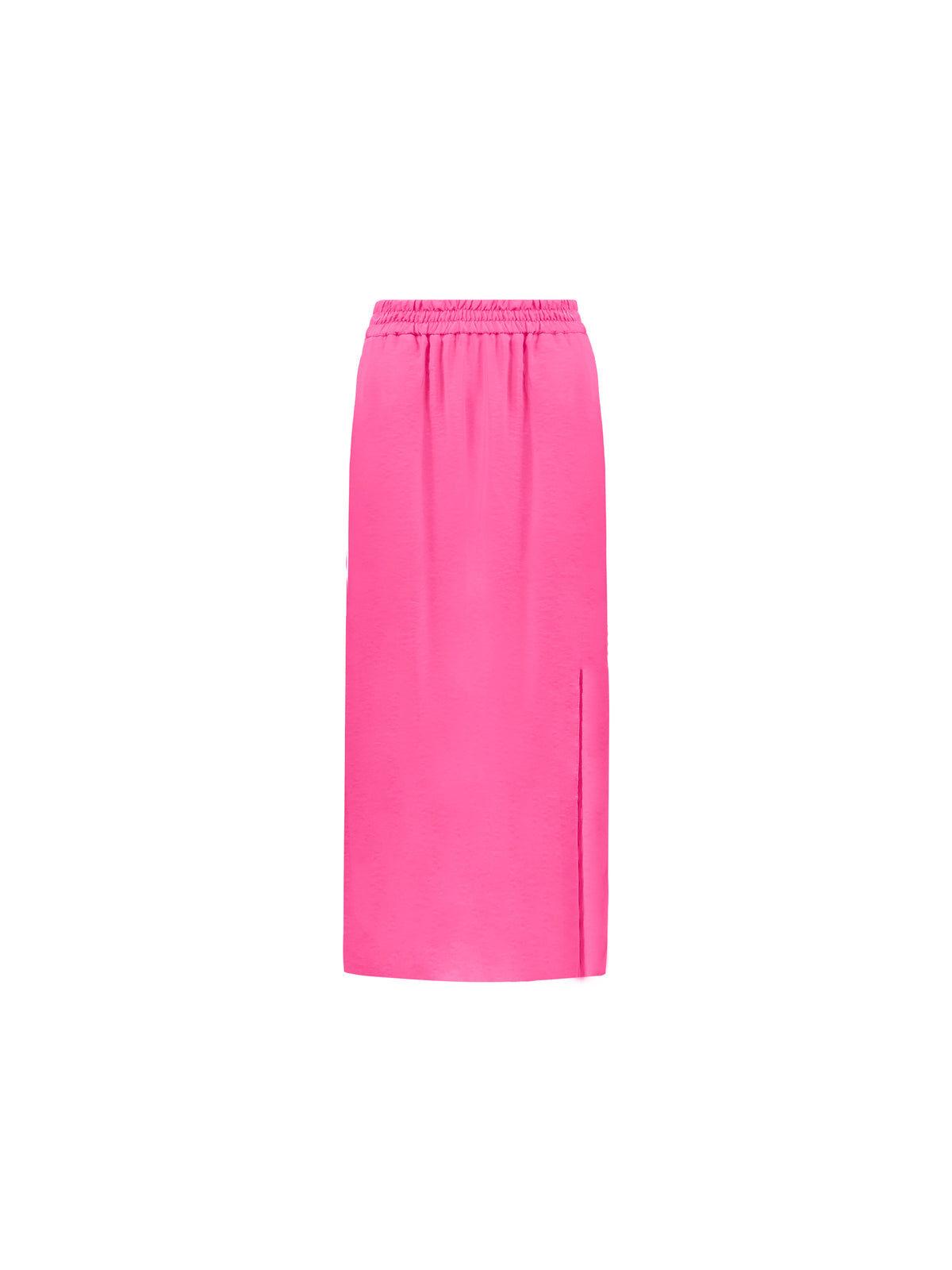 Pink Shirred Waist Skirt