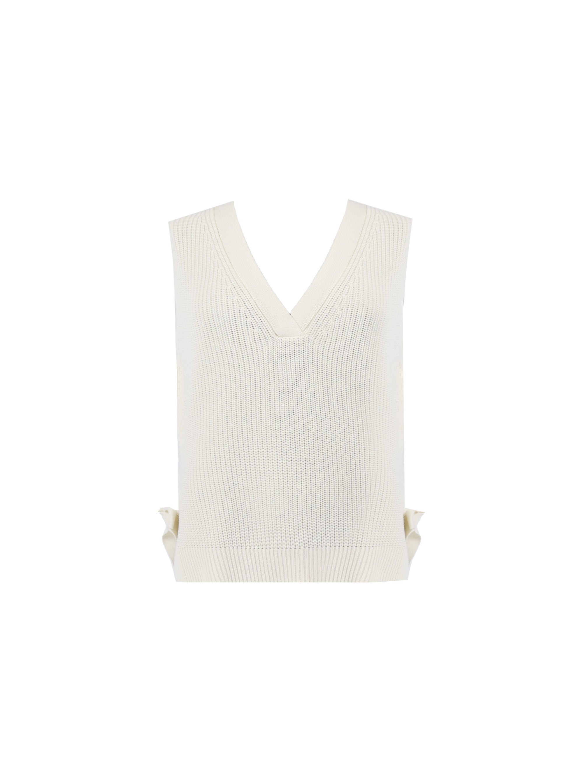 Cream Tie Side Knitted Vest – Ro&Zo