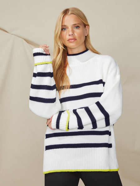 Intarsia Stripe Turn Back Cuff Jumper – Ro&Zo