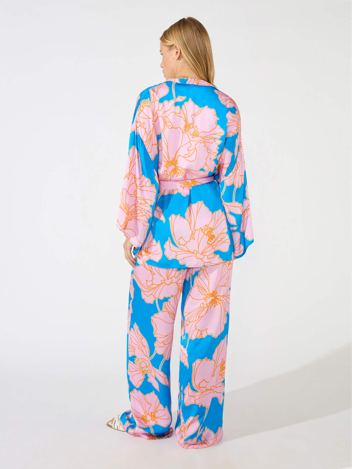 Floral Satin Trousers