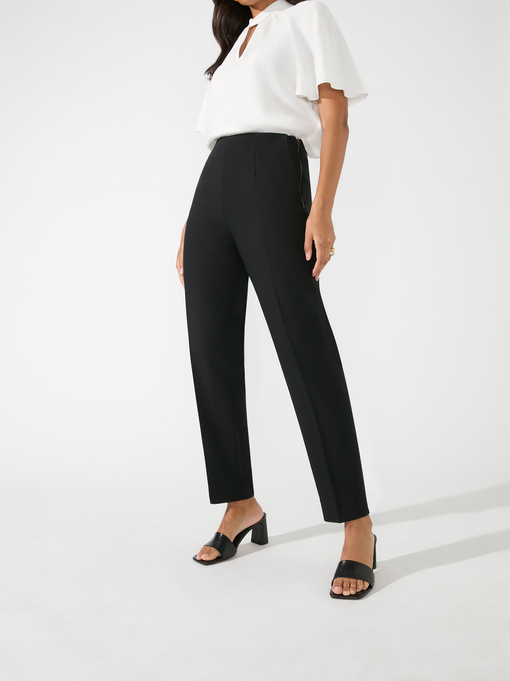 Marc Cain 'Sliven' Trousers With Side Zip| Womens Trousers  elizabeth-rose.com
