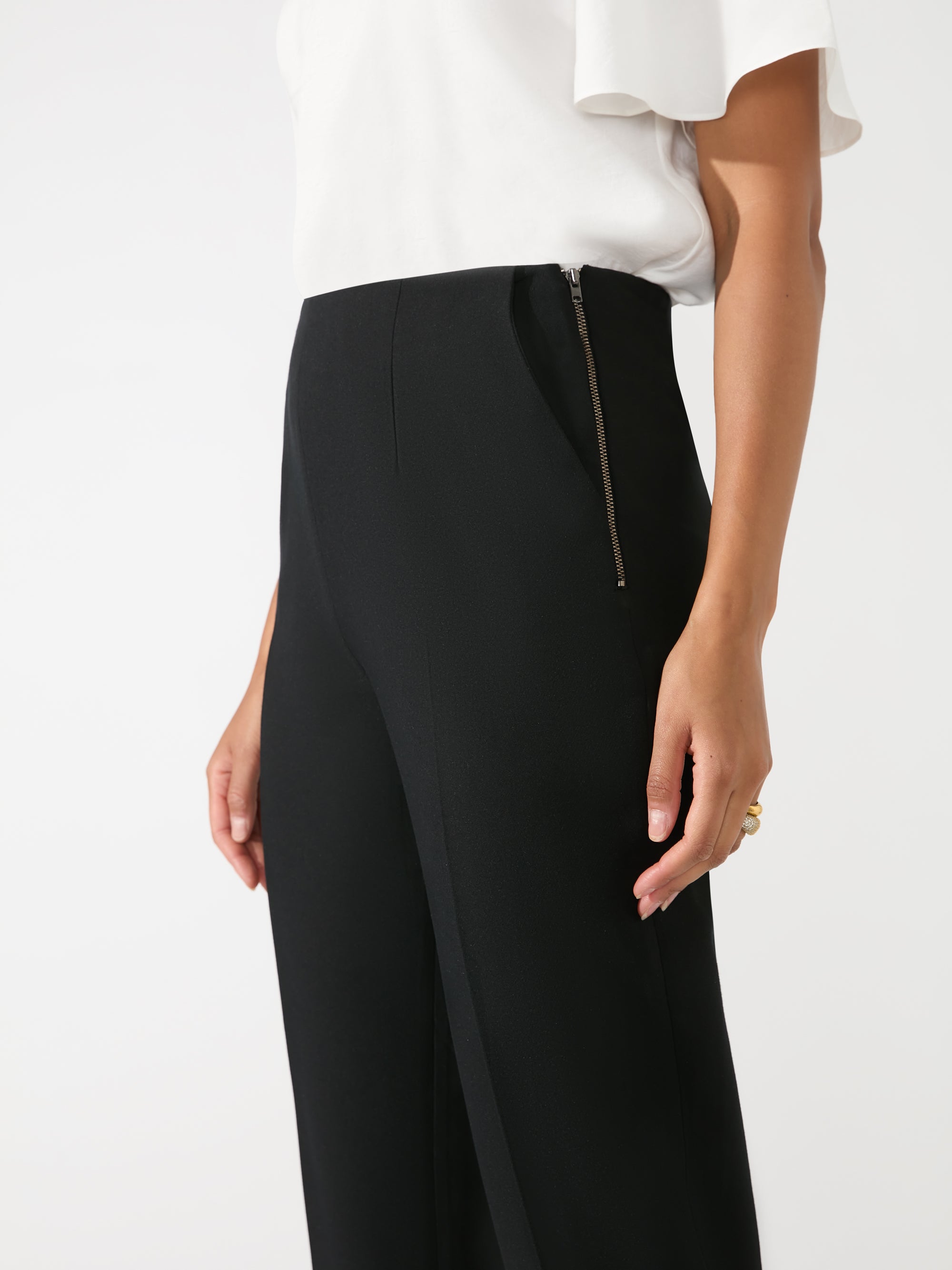 New Look Petite faux leather wide leg pants in brown | ASOS