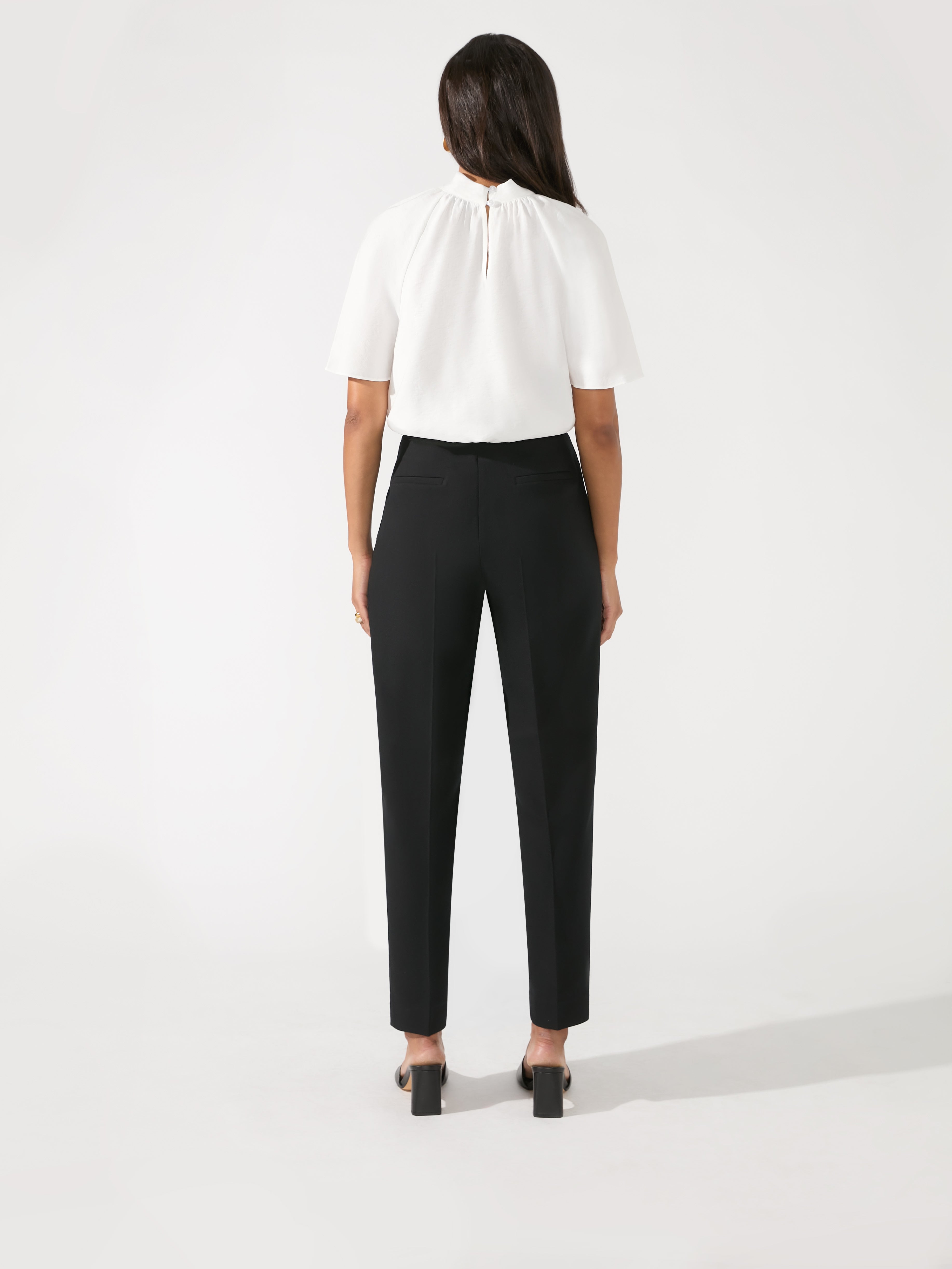 Buy KOTTY Women Solid Polyester Blend Jade Black Trouser (Jade Black,26) at  Amazon.in