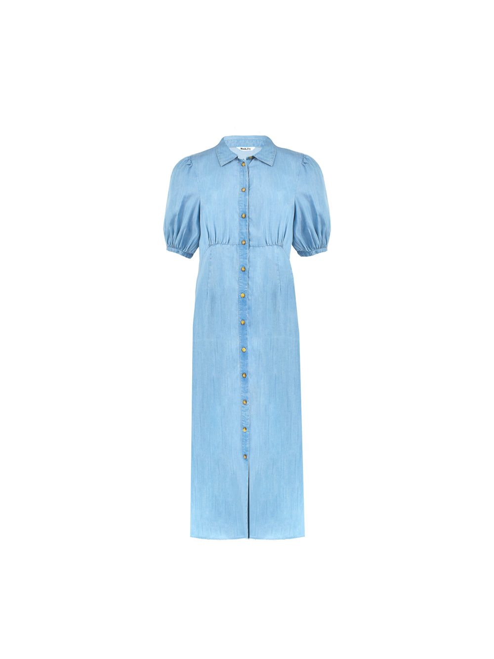 Zahlia - Short Sleeve Midi Tiered Lyocell Dress - Denim Blue Cheetah — Oh  So Pretty