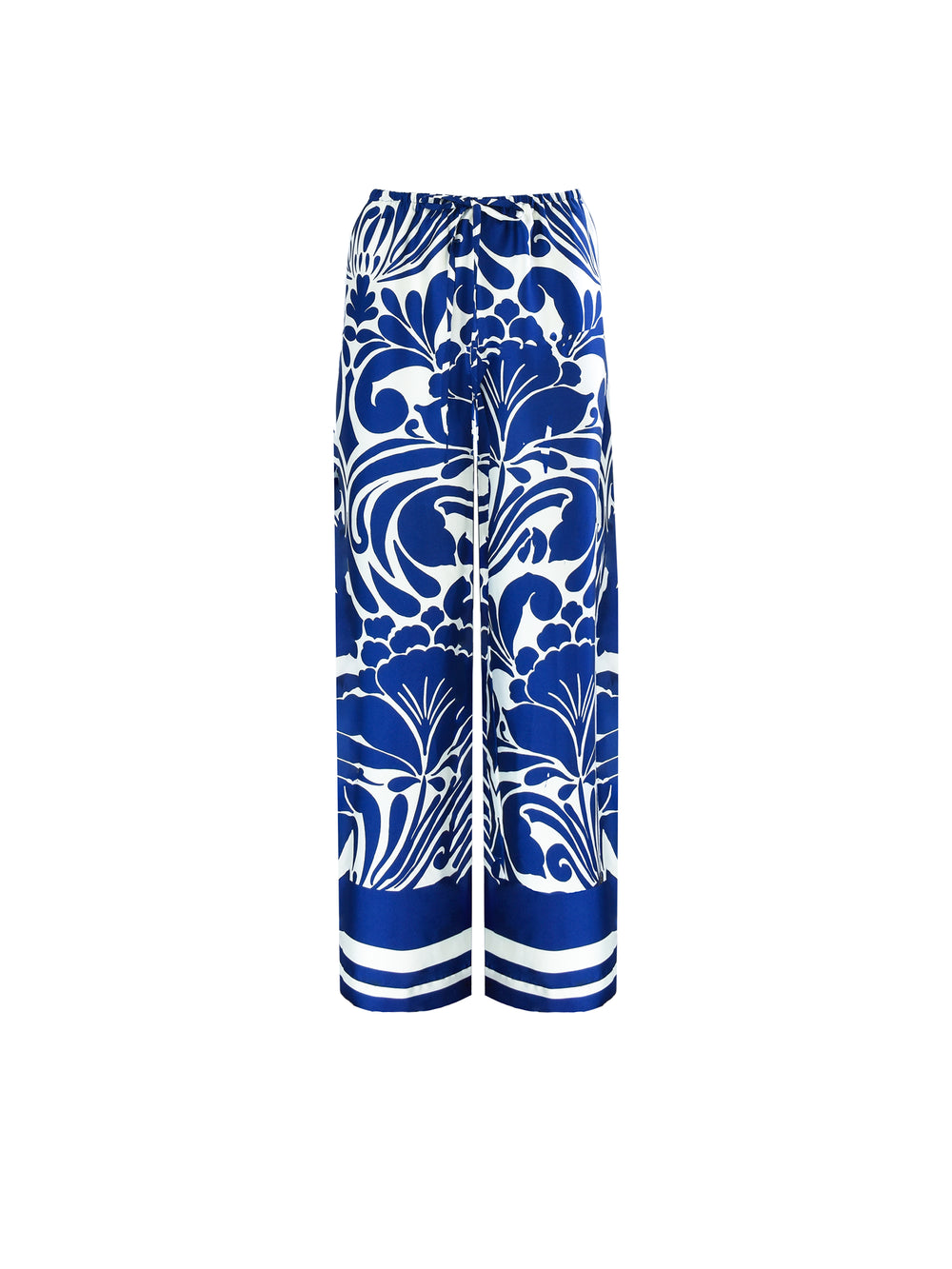 Oui Paisley Print Wide Leg Trousers - Trousers from Shirt Sleeves UK
