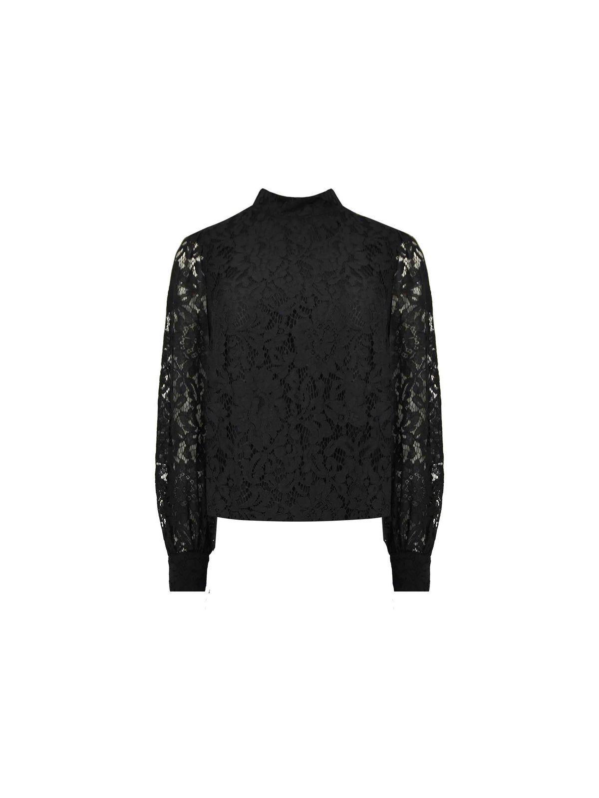 Black Lace High Neck Top