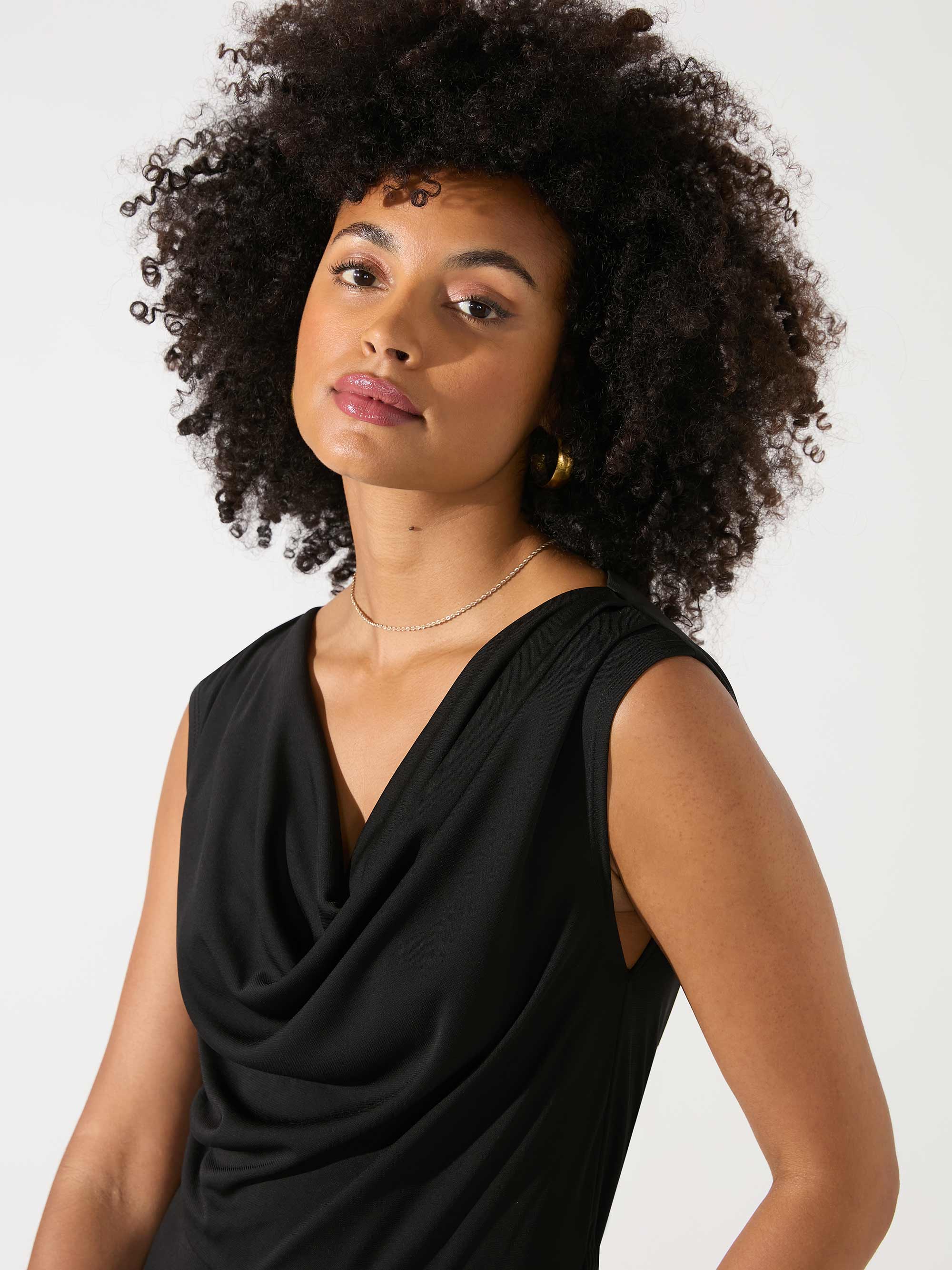 Black cowl cheap neck jumpsuit