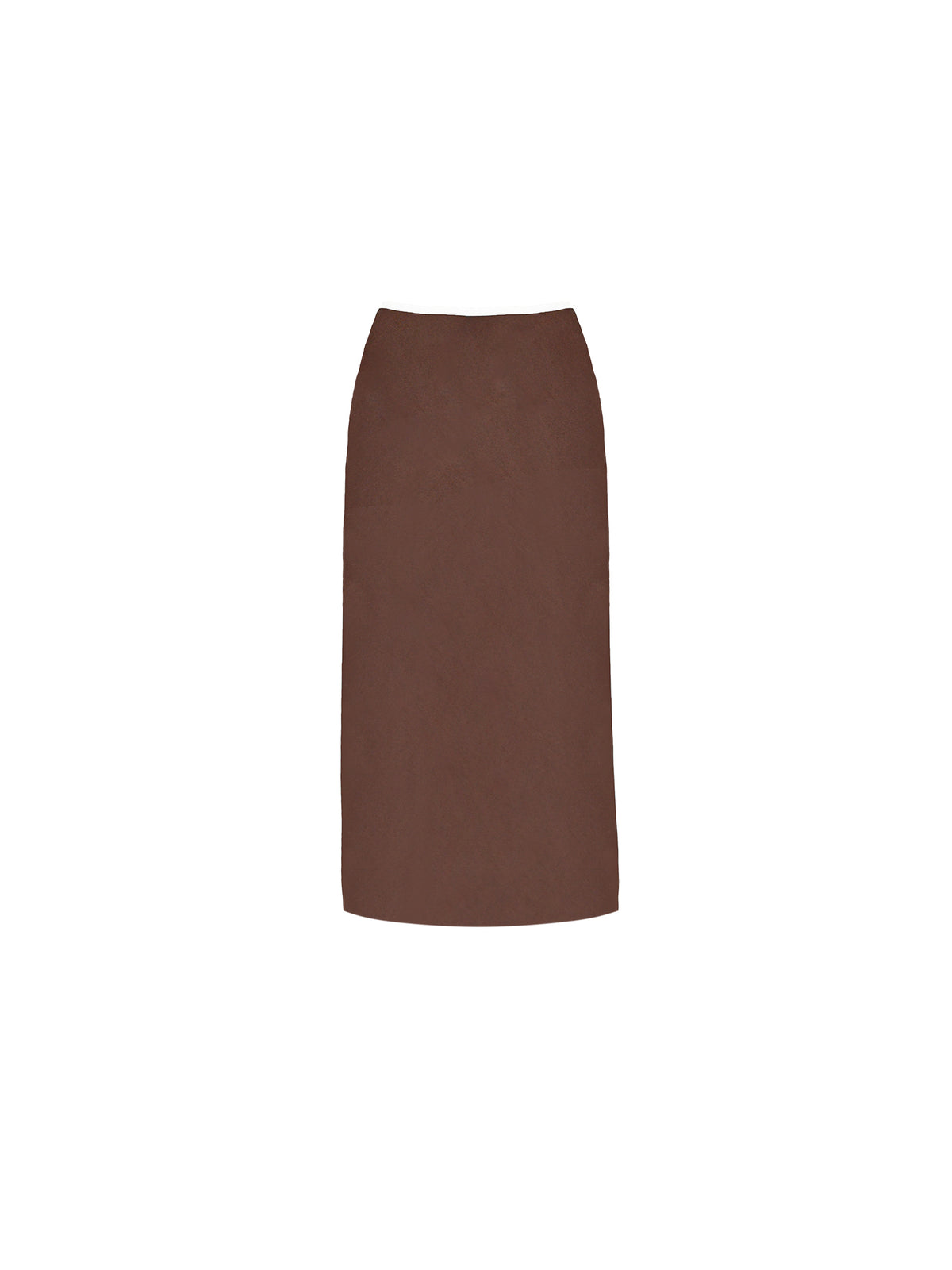 Petite Brown Satin Bias Skirt