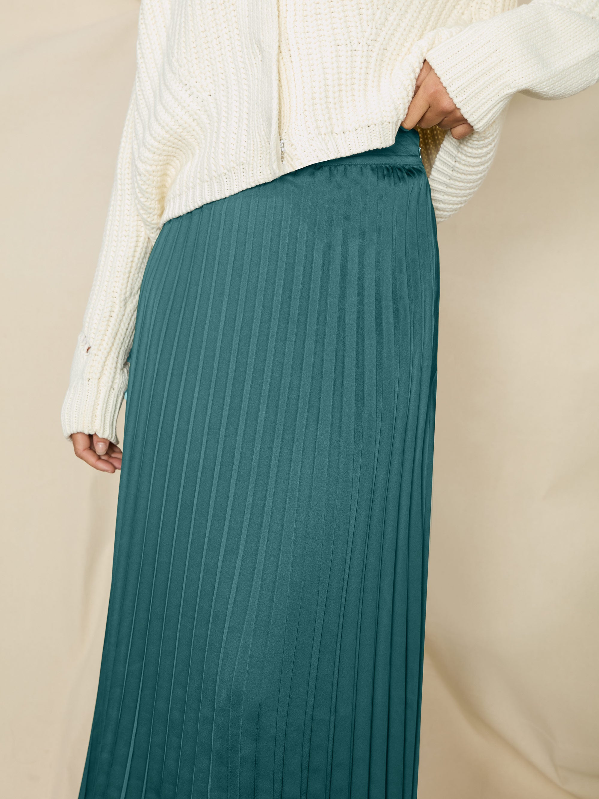 Green midi cheap skirt petite