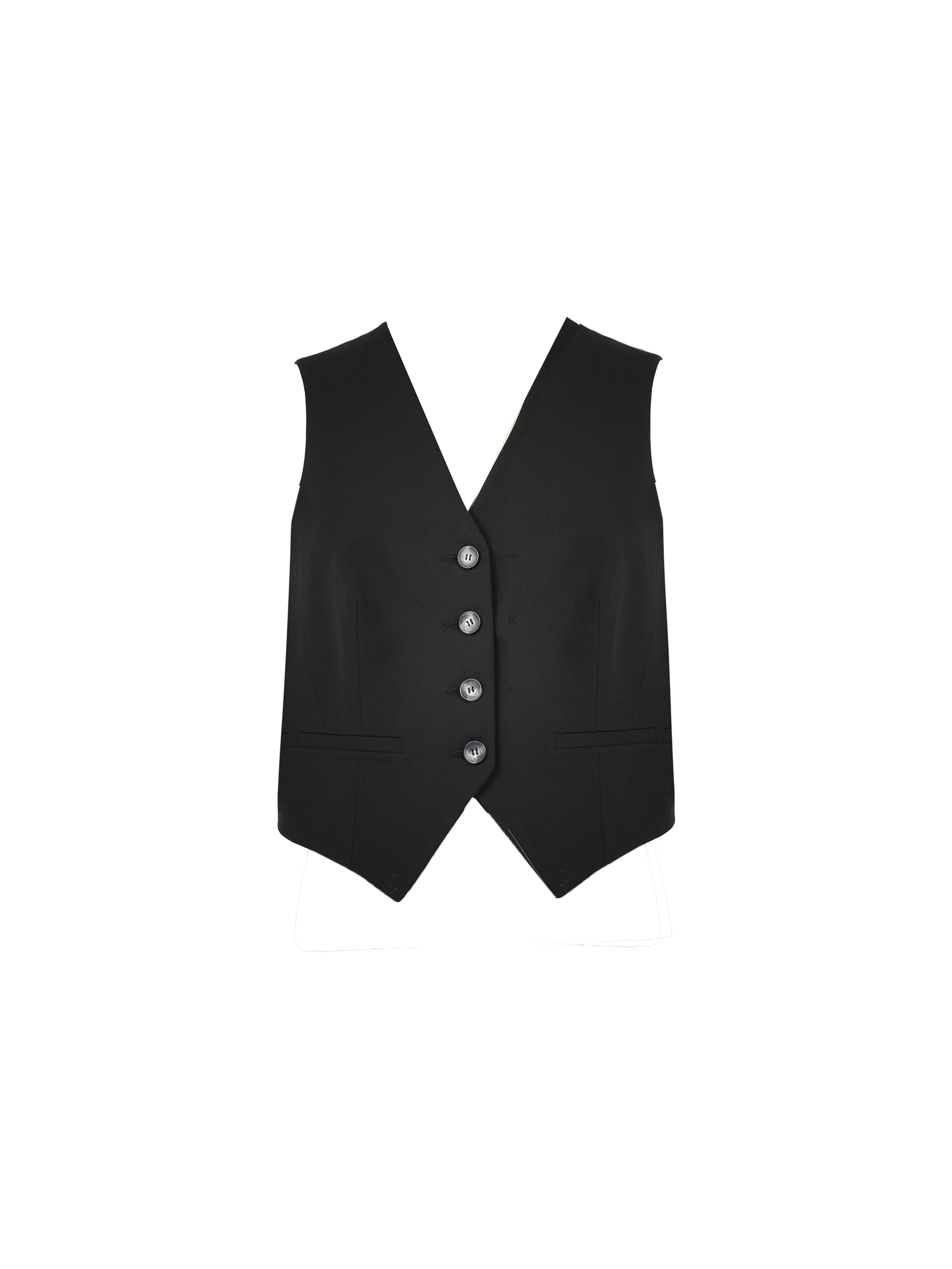 Black low clearance waistcoat