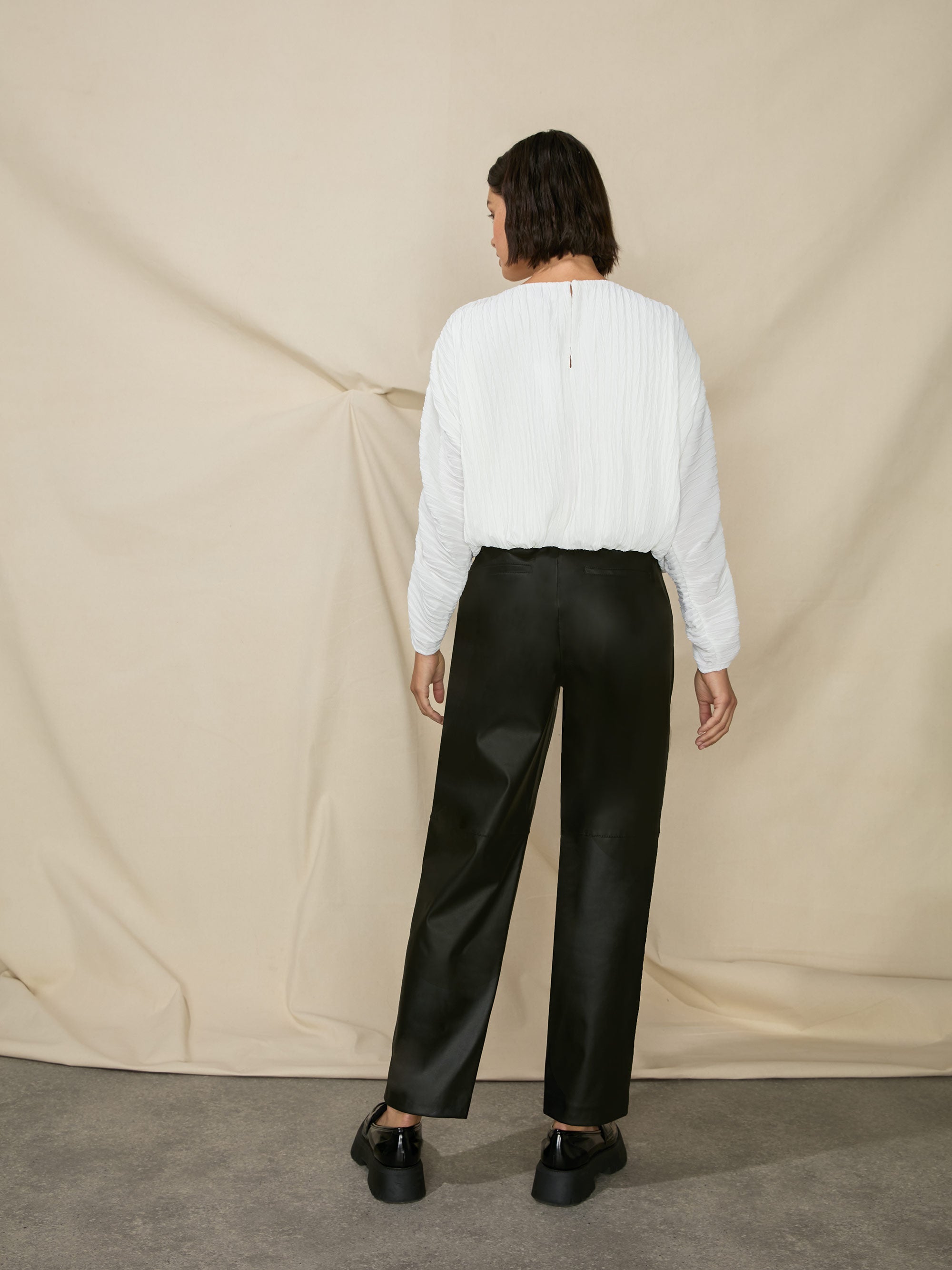 Petite faux hot sale leather joggers