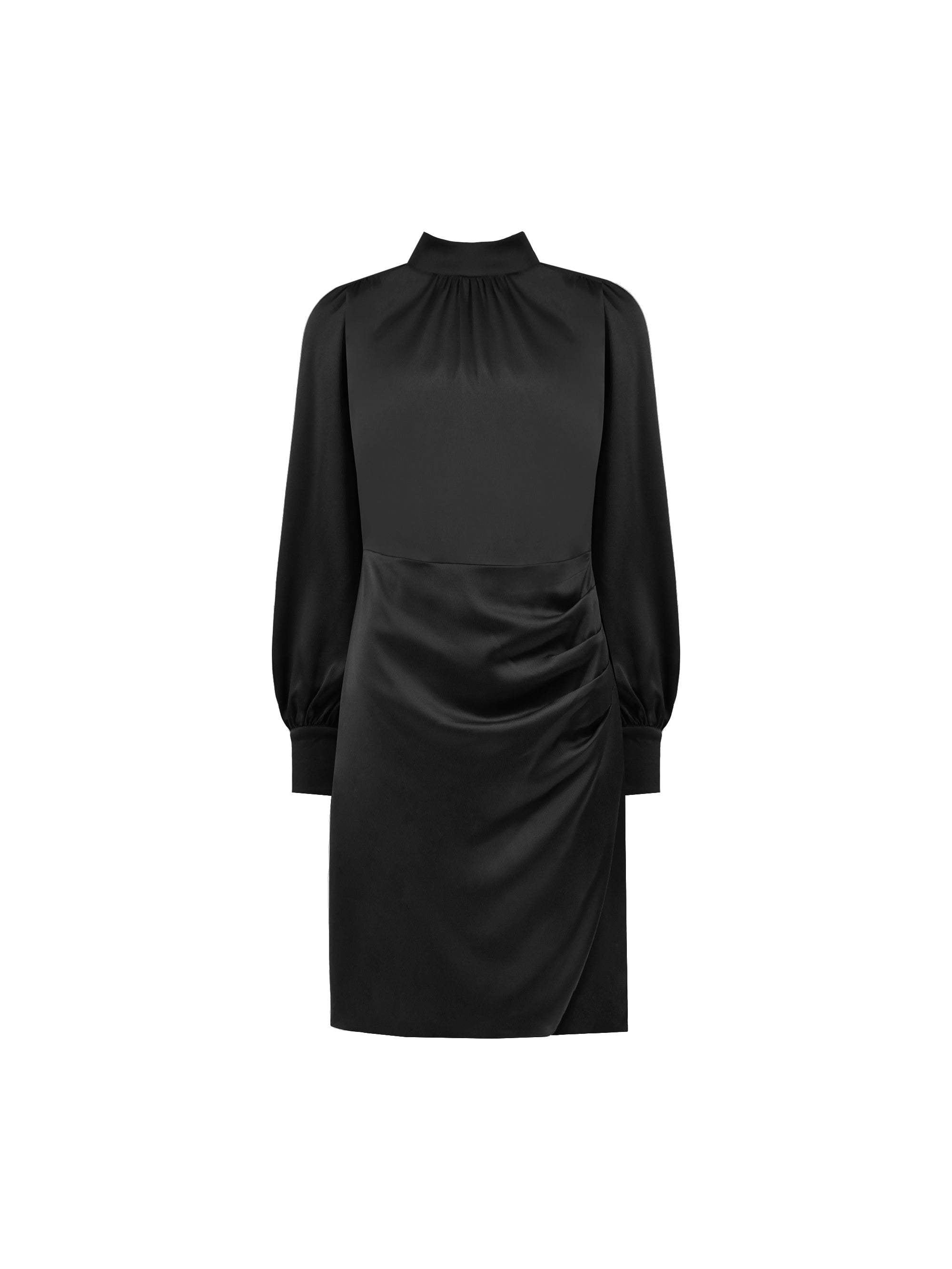 Ruched wrap skirt dress sale