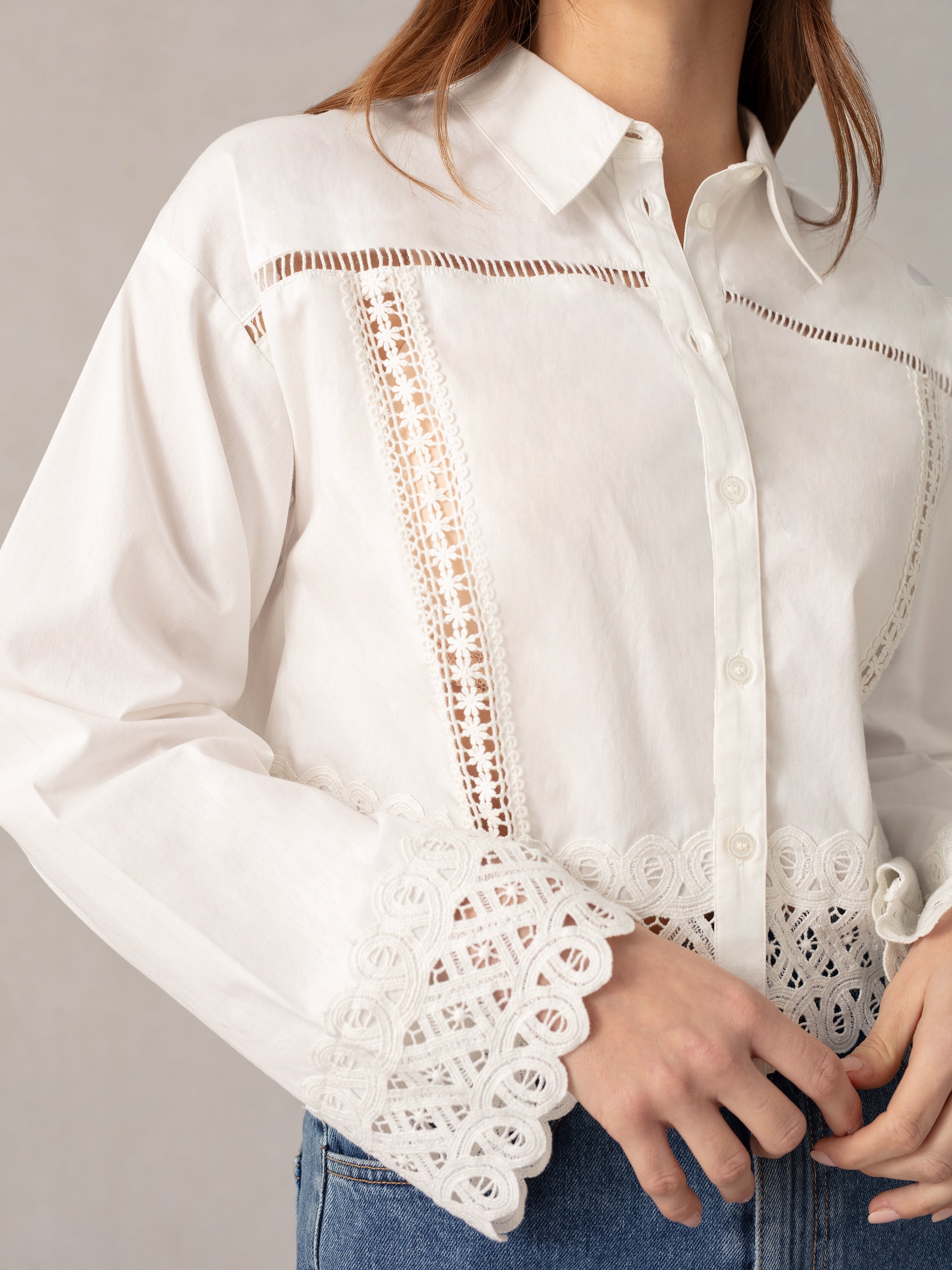 crochet white blouse