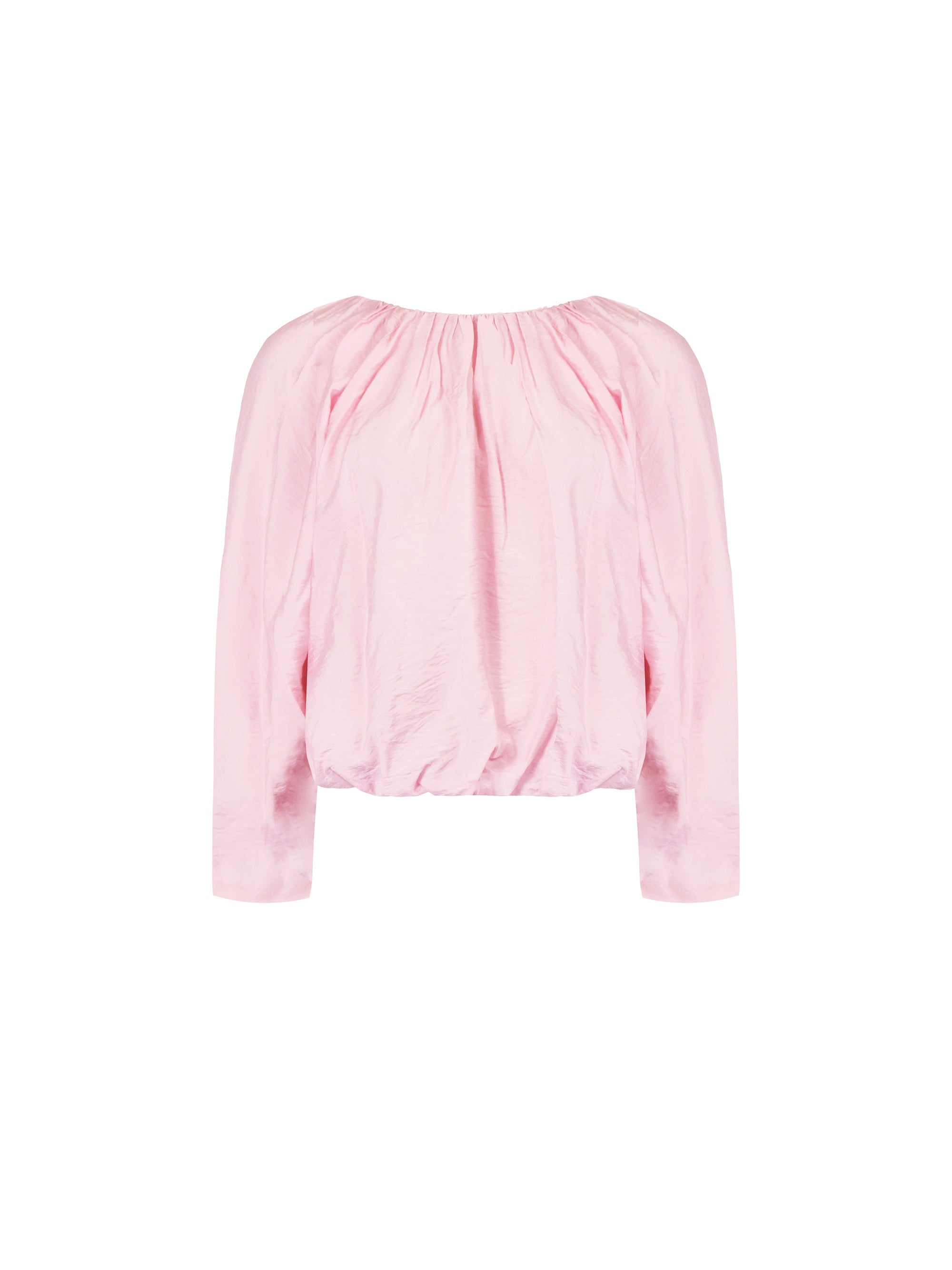 トップス balloon tops pink beige ESMOK Balloon Sleeve Smock Top in Cherry Blossom Pink | XS - XL