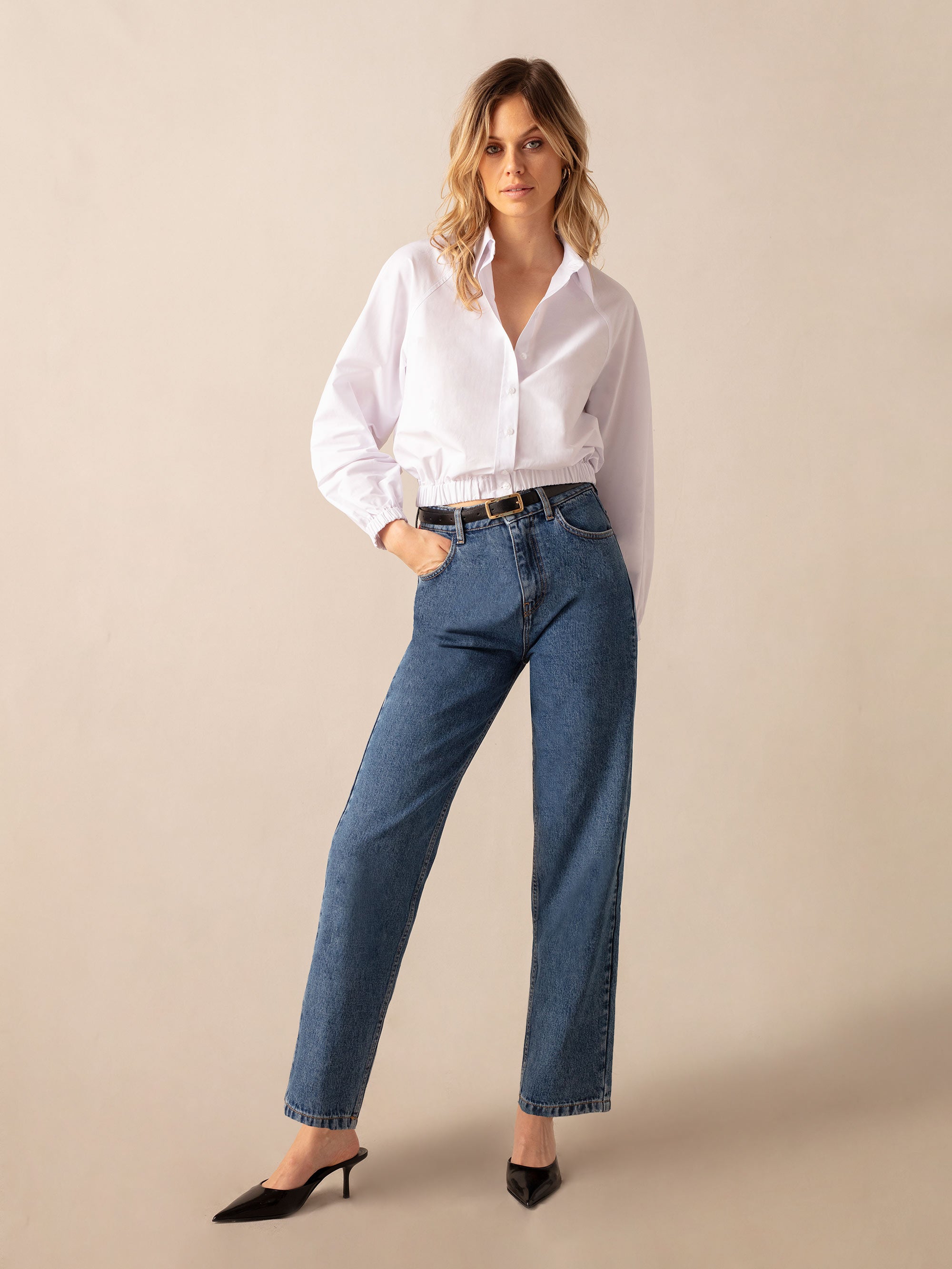 Shirts with elastic waistband on sale