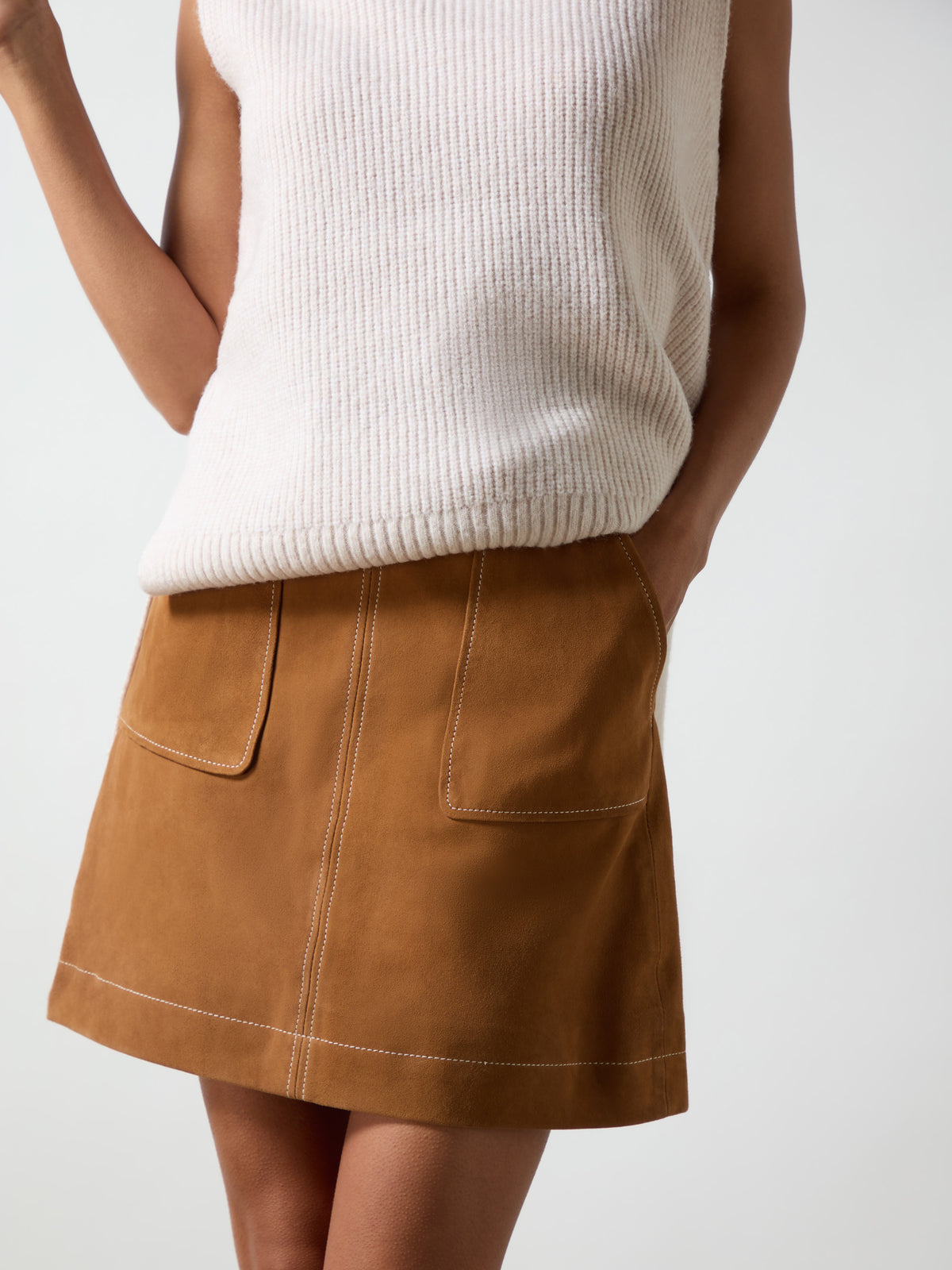 Tan Suede Skirt