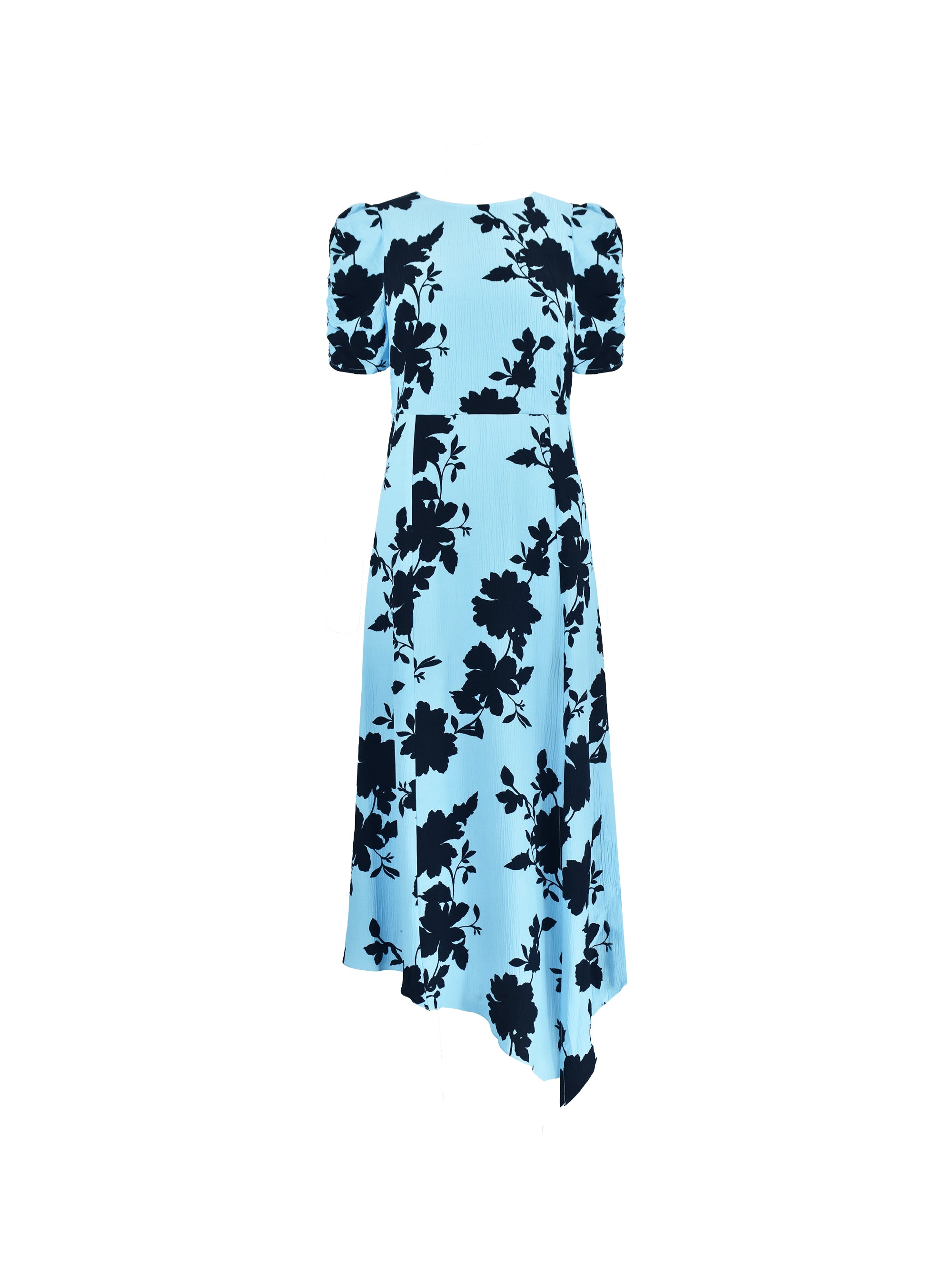 Petite Luna Blue Shadow Floral Print Midi Dress – Ro&Zo Petite Luna Blue Shadow Floral Print Midi Dress – Ro&Zo