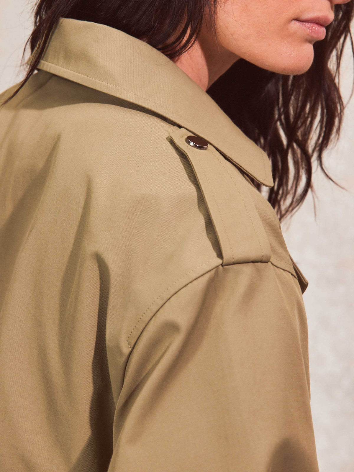 Petite Khaki Belted Trench Coat