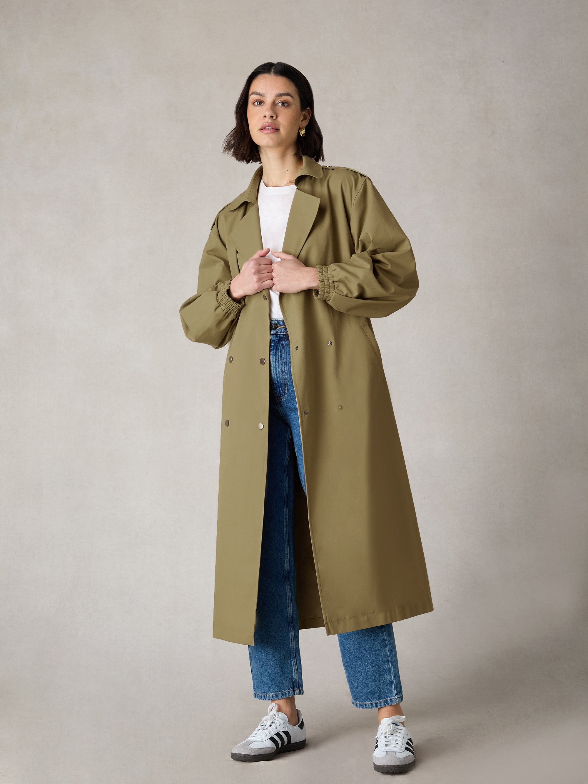 Petite khaki outlet coat