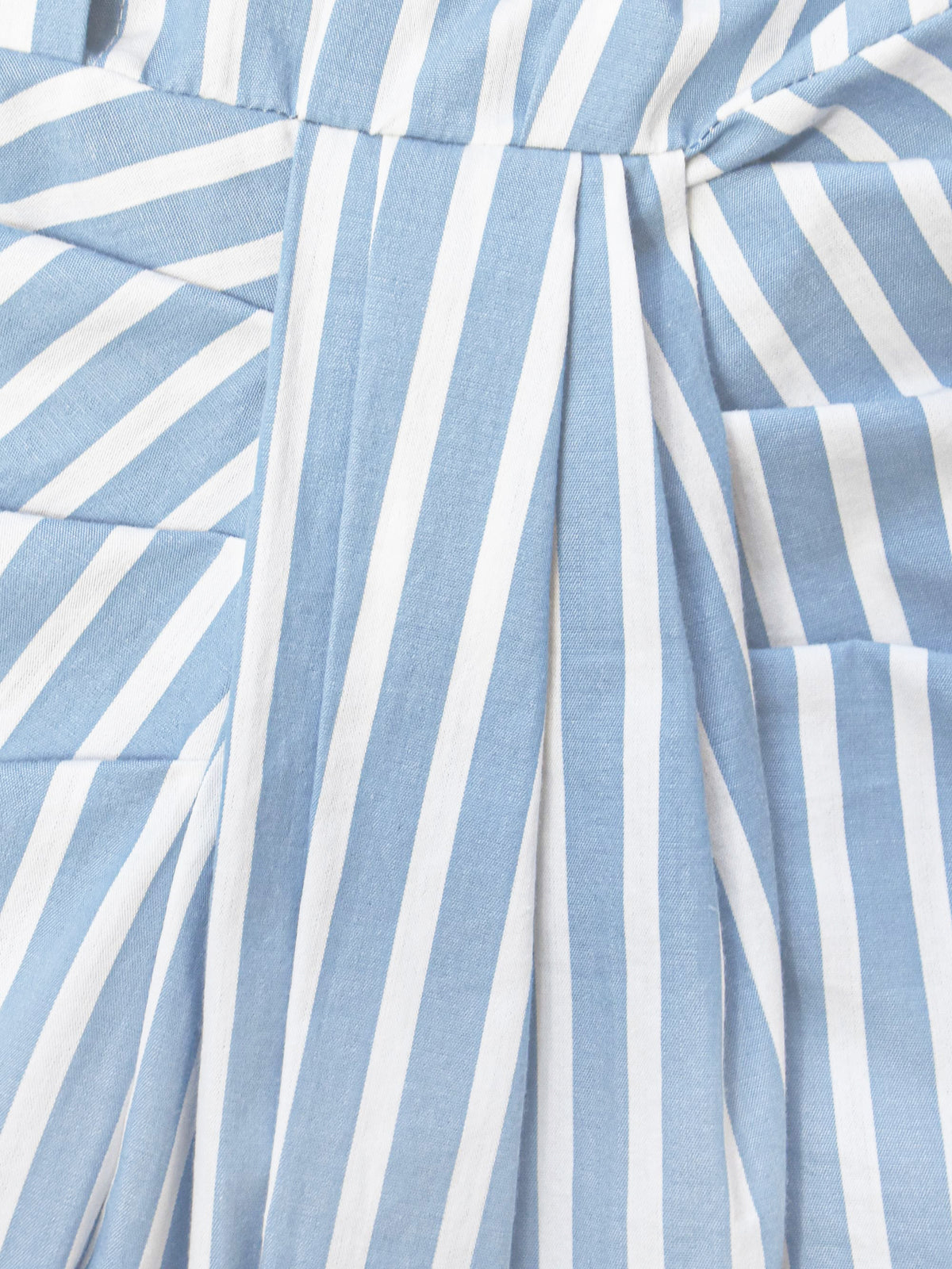 Petite Blue Stripe Wrap Shirt Dress