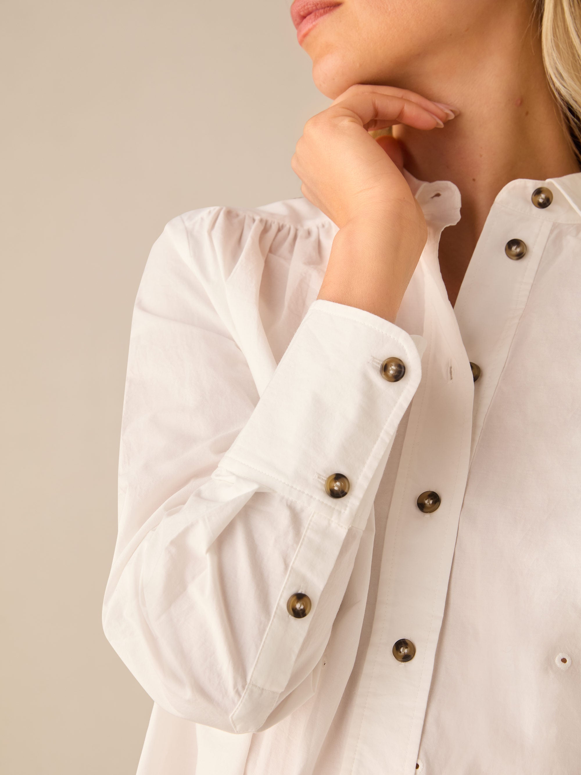 Irregular hem Shirt Dress – L'AUBE BLANC