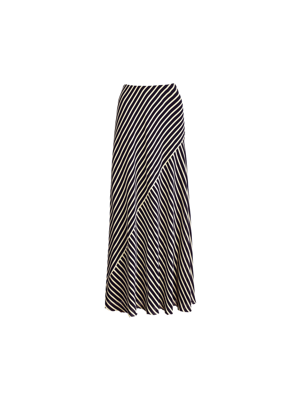 Stone Stripe Seam Detail Maxi Skirt