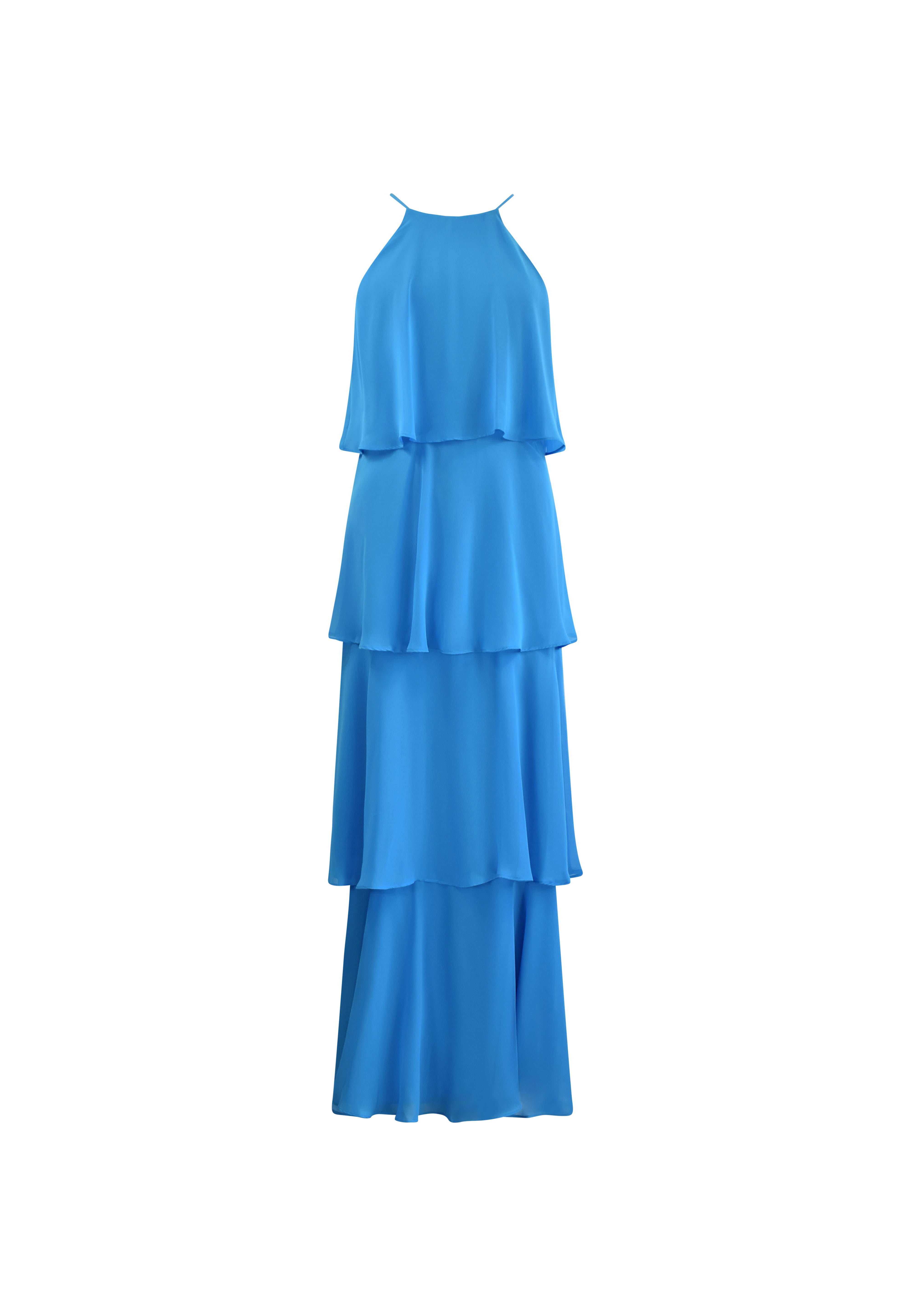 Savannah Blue Chiffon Tiered Maxi Dress – Ro&Zo