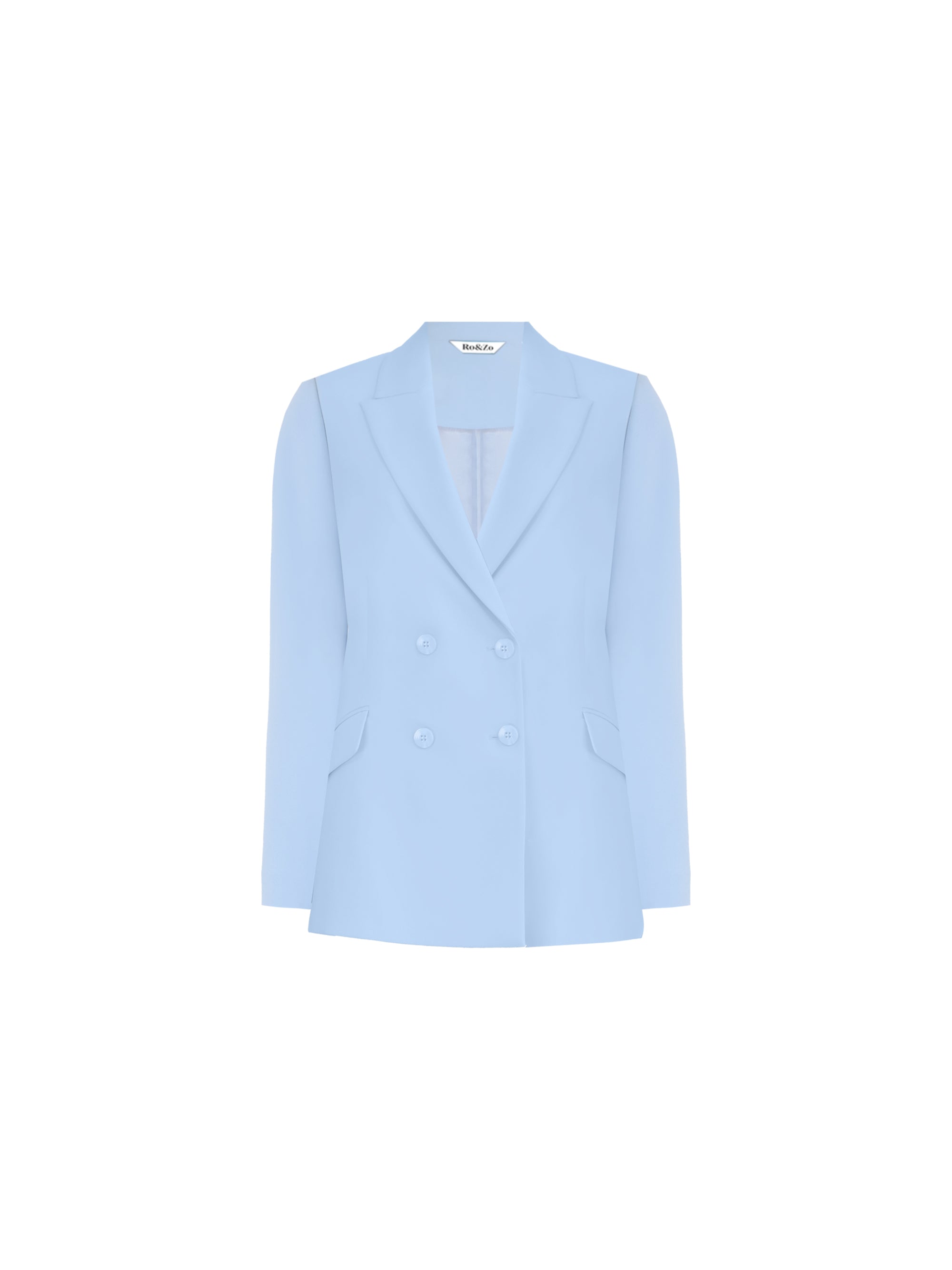 Blue Double Breasted Blazer – Ro&Zo