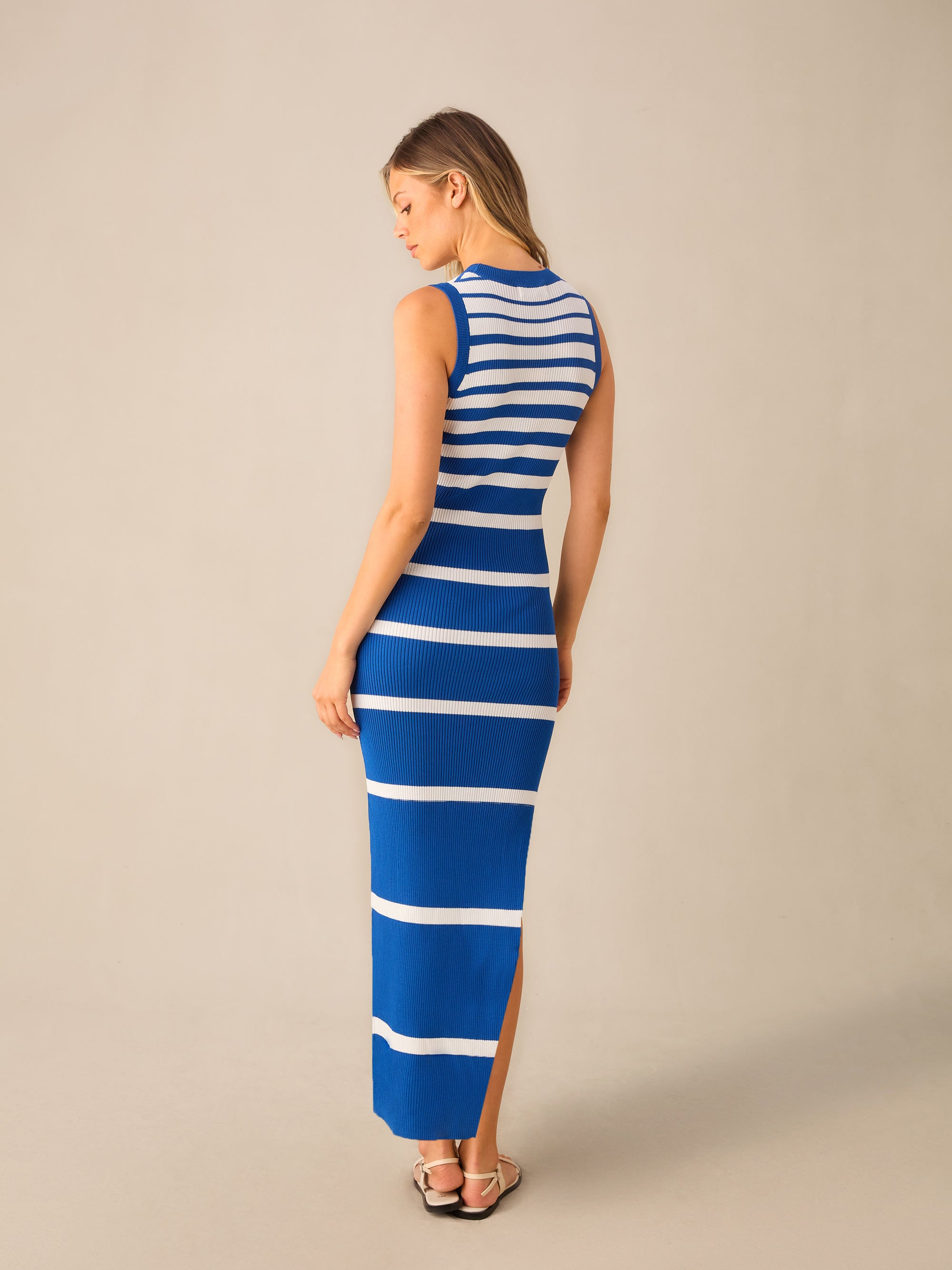 ★Cest Moidew★ Cest_Line ribbon sleeveless dress_BLUE 쎄무아듀]Cest_Line ribbon sleeveless dress_BLUE