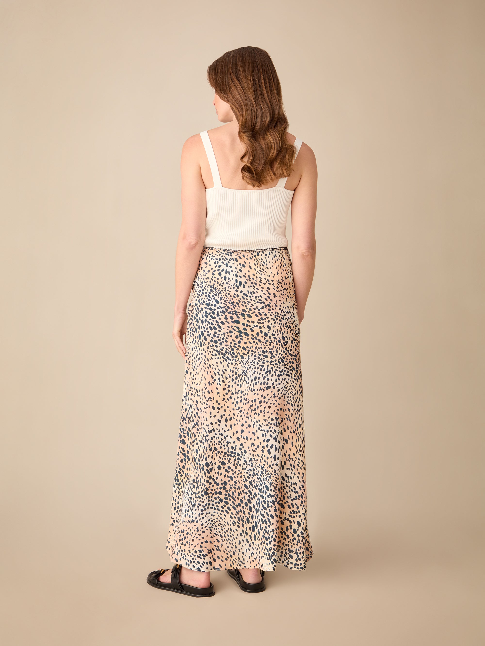 Petite Leopard Print Bias Cut Maxi Skirt Ro Zo