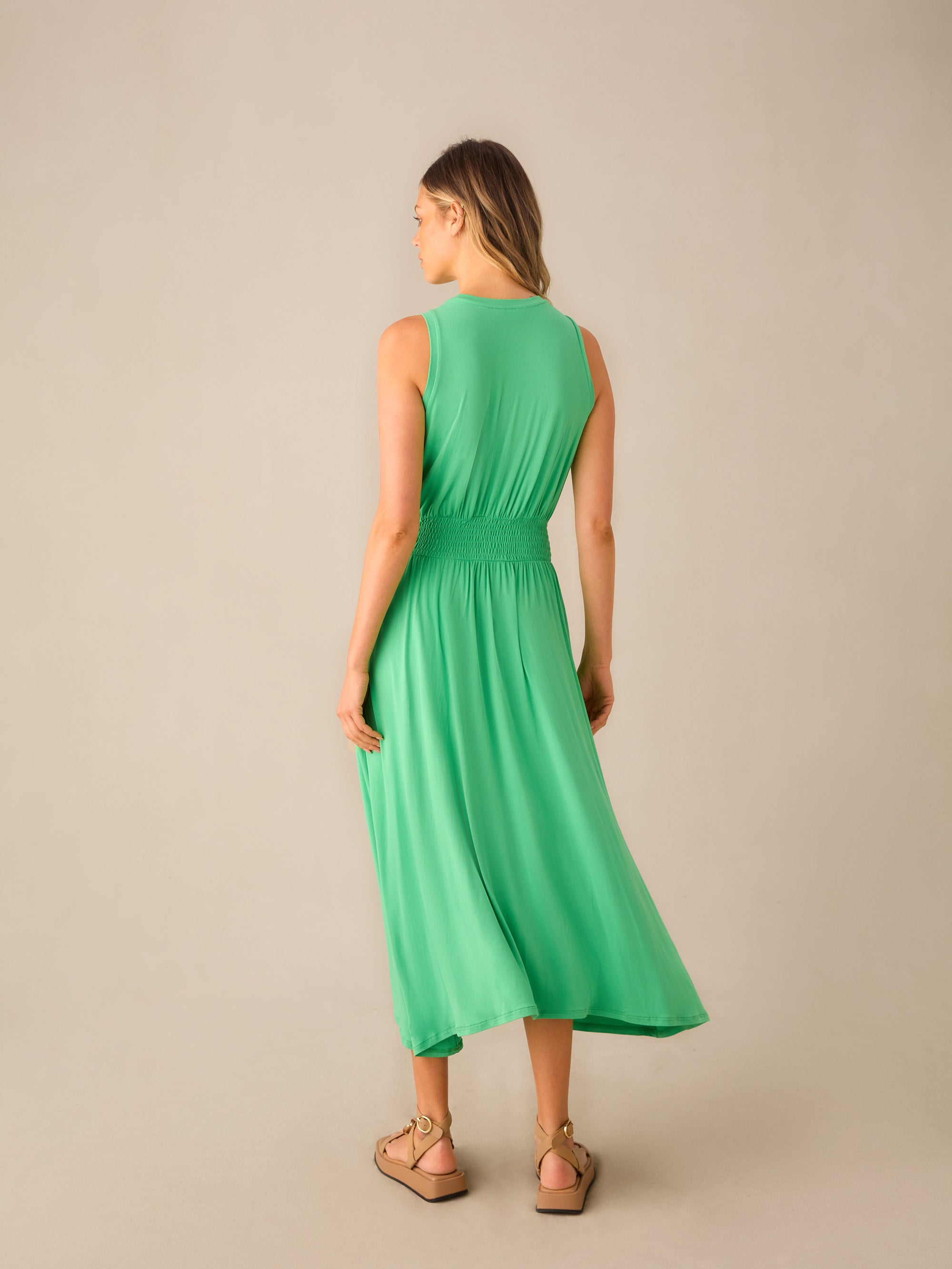 Green jersey dress online