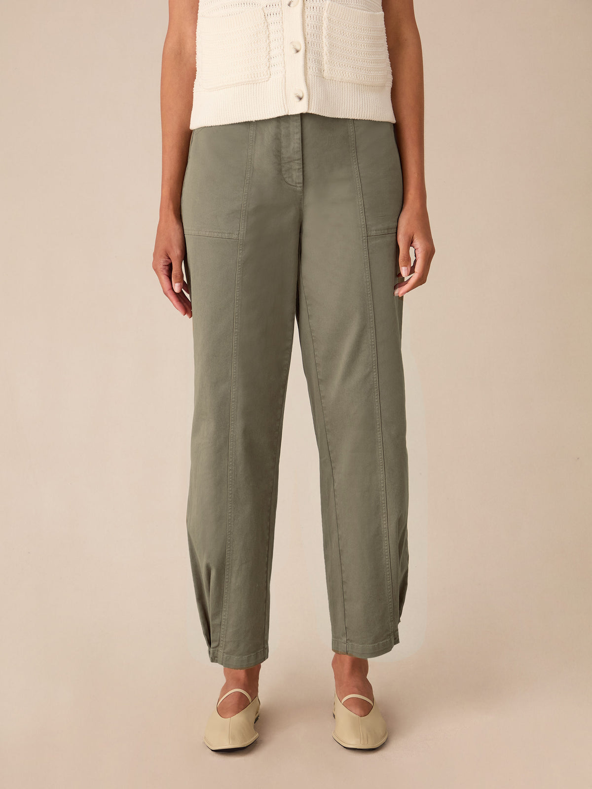 Khaki Cargo Trousers