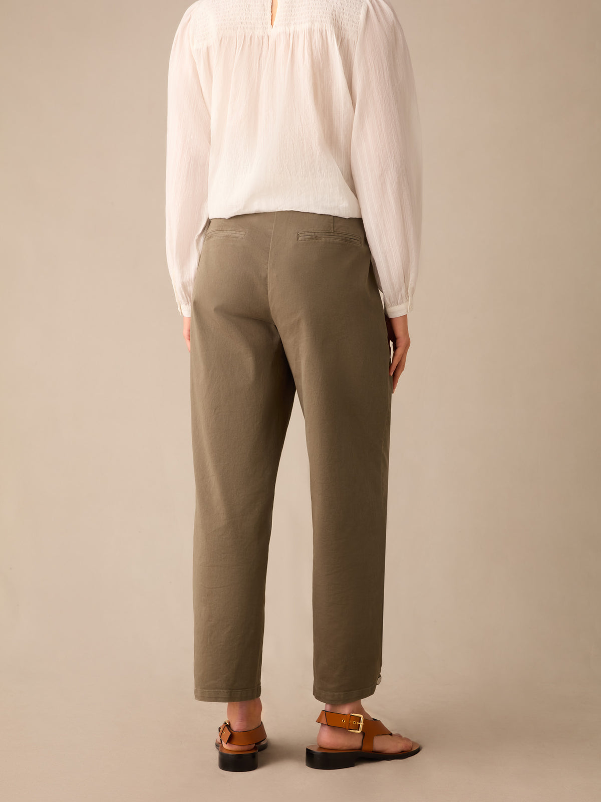 Petite Khaki Cargo Trousers